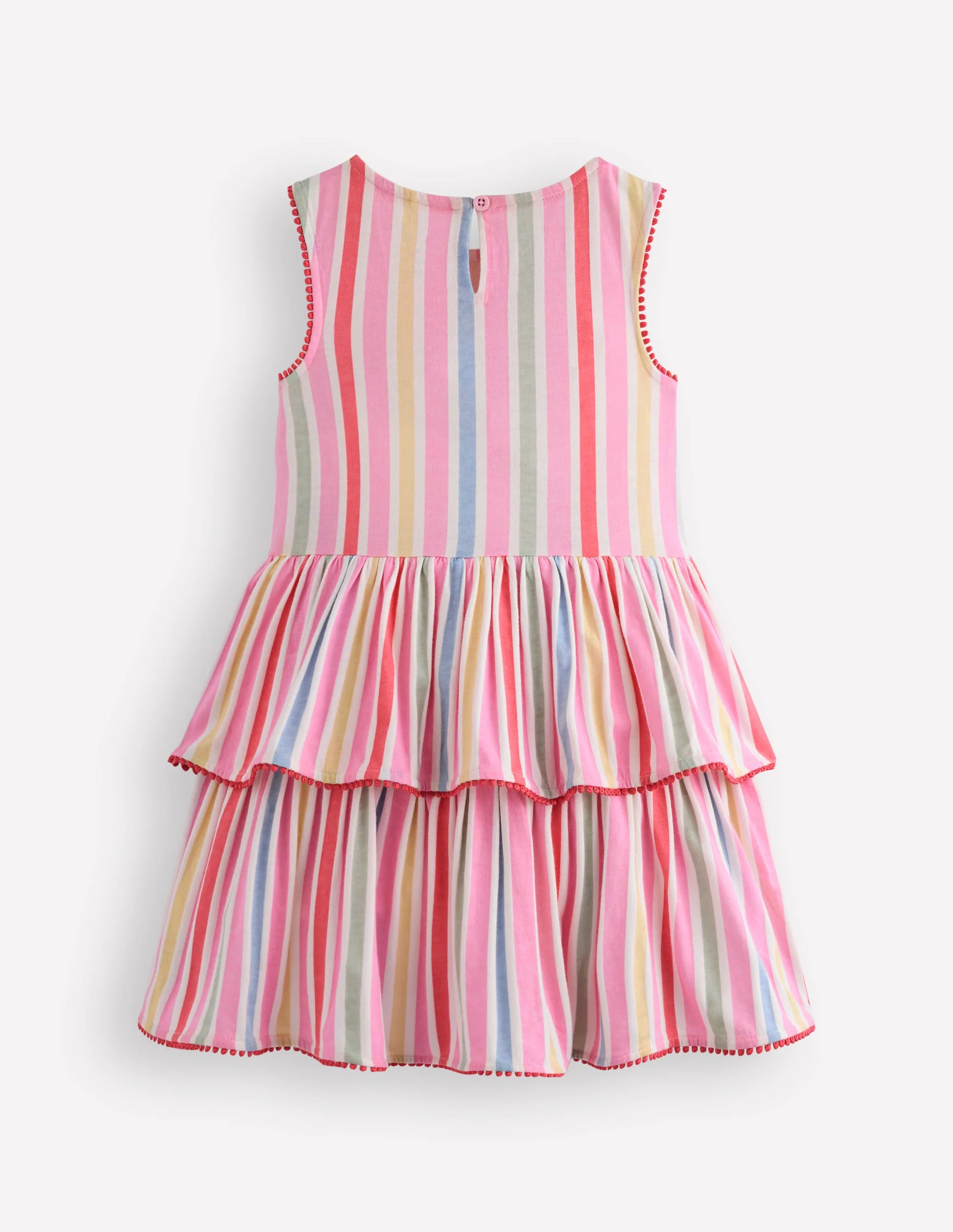 Tiered Jersey Sundress-Pink Stripe - Image 2