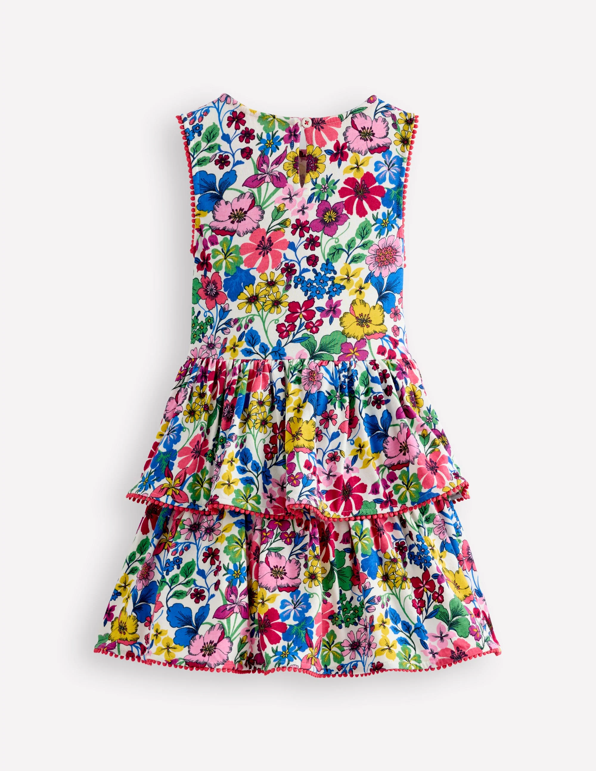 Tiered Jersey Sundress-Tickled Pink Floral Sprig - Image 2