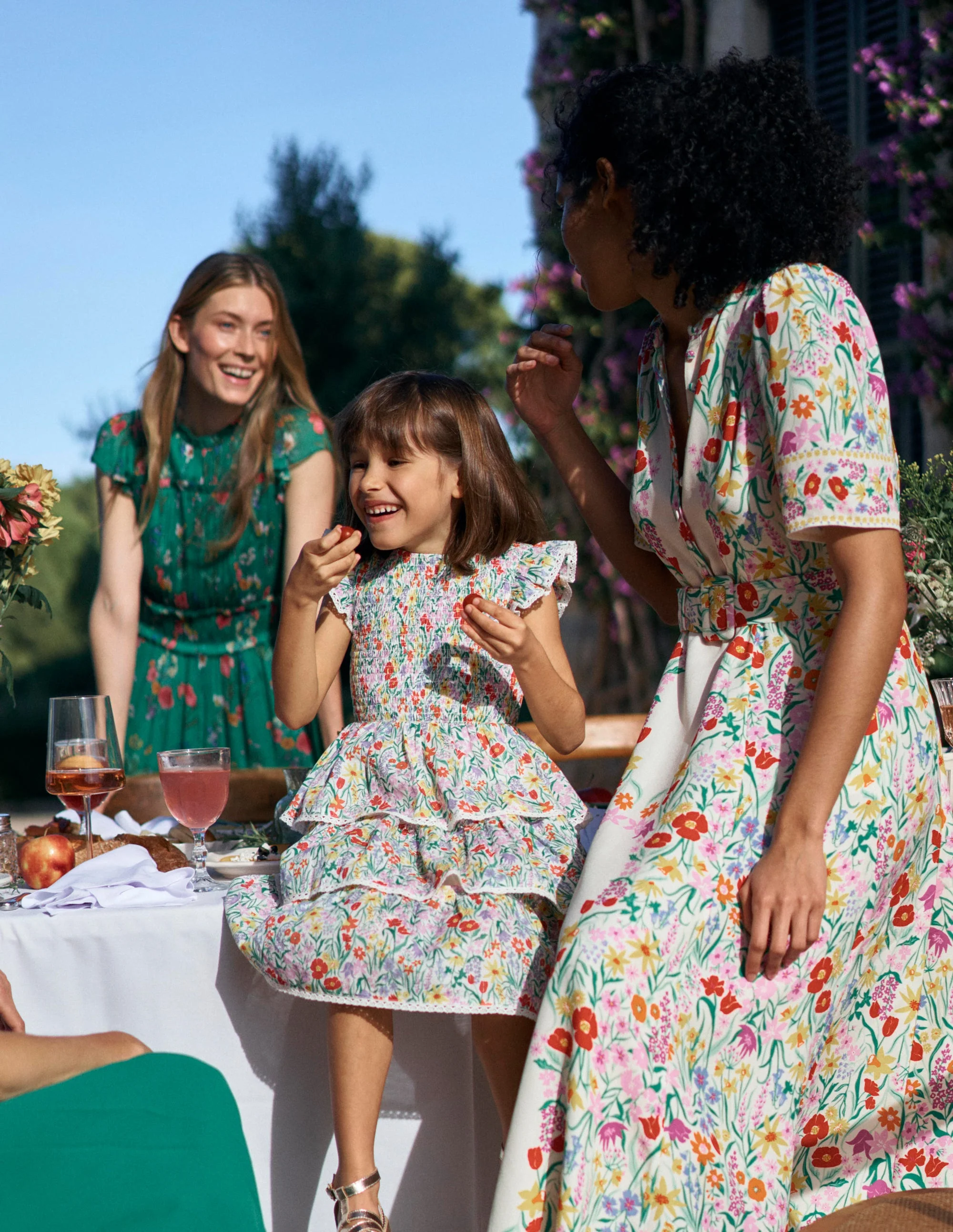 Tiered Lace Woven Dress-Multi Spring Floral