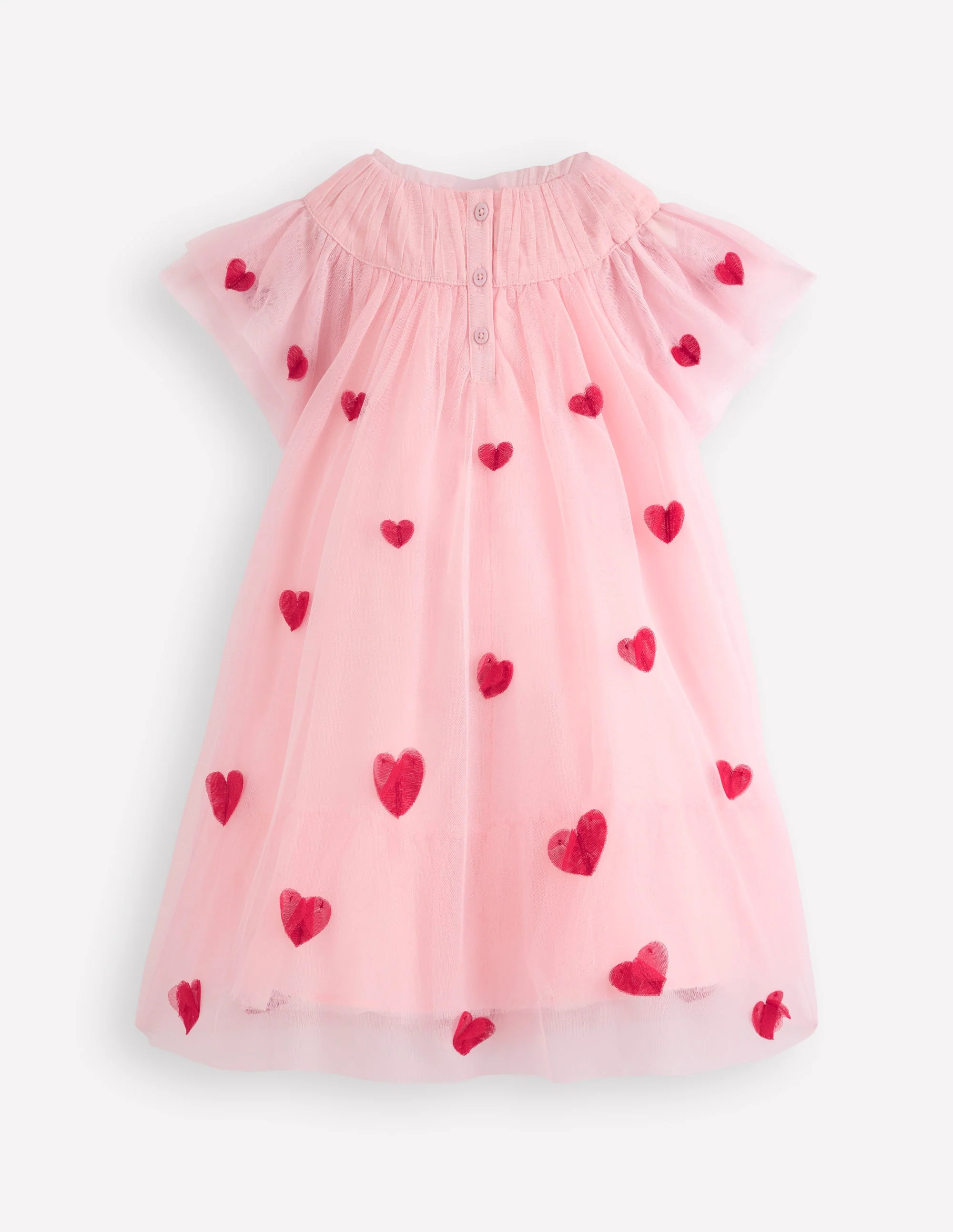 Tiered Tulle Dress-Chalk Pink Hearts - Image 2