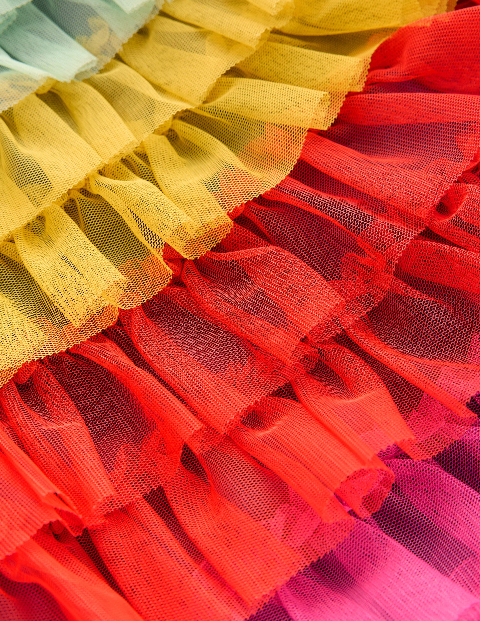 Tiered Tulle Dress-Rainbow Multi - Image 3
