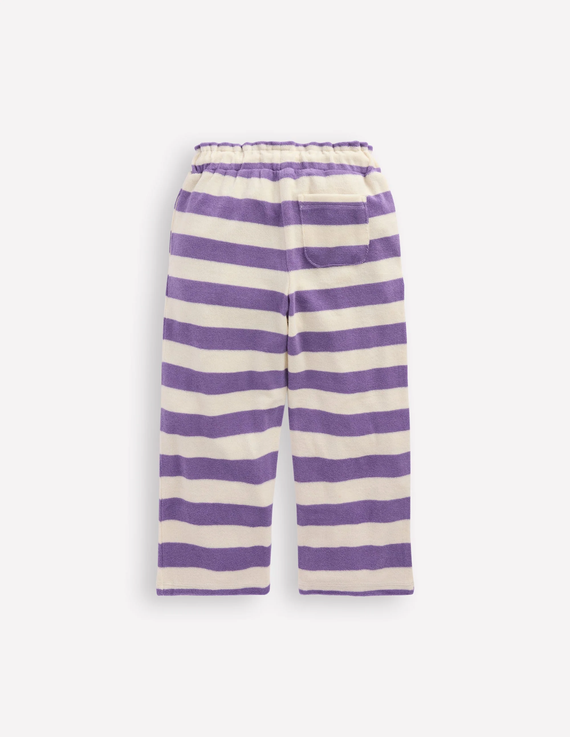 Towelling Trousers-Soft Ivory/Aster Purple - Image 2