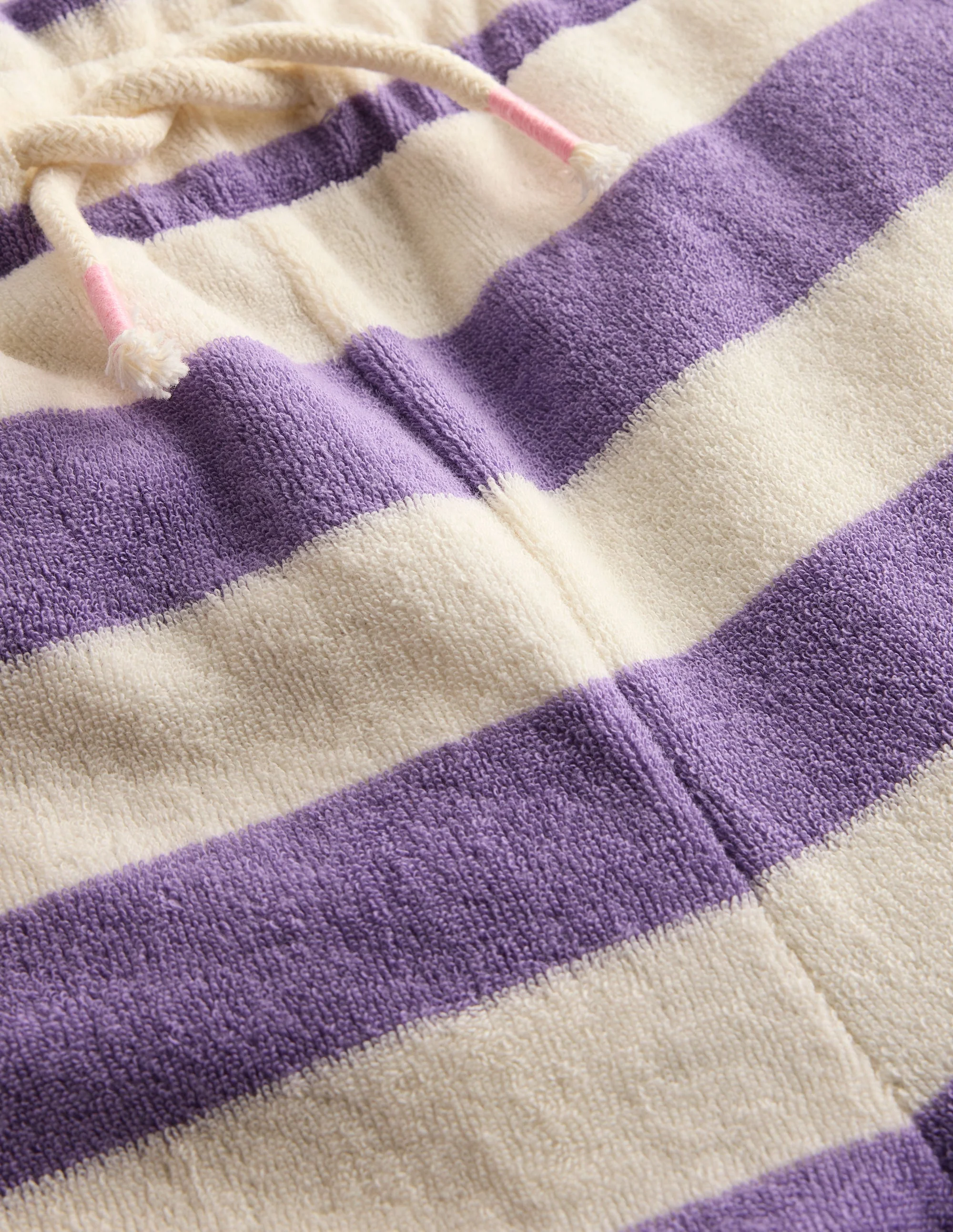 Towelling Trousers-Soft Ivory/Aster Purple - Image 3