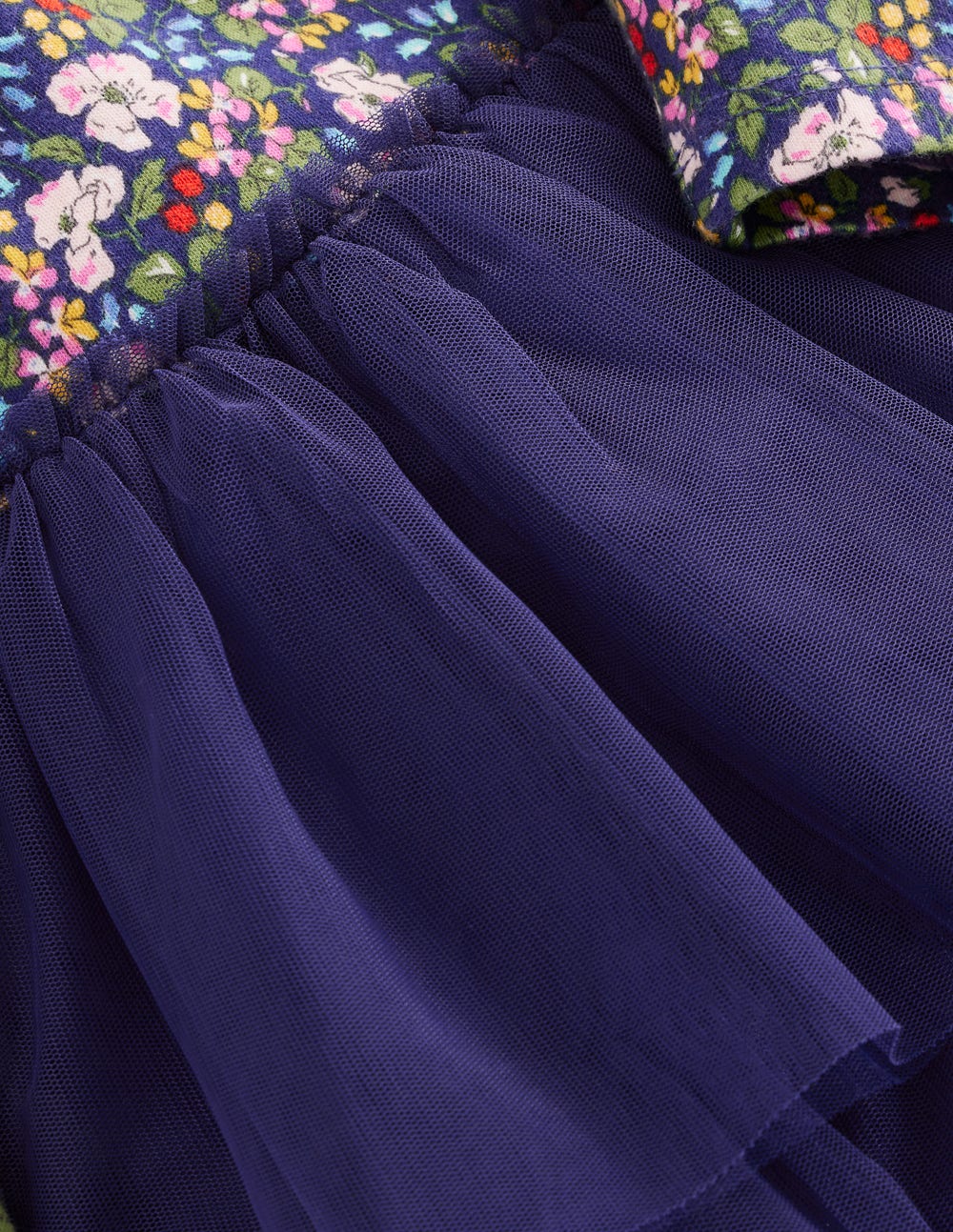 Tulle Mix Dress-Starboard Blue Berry Floral - Image 3