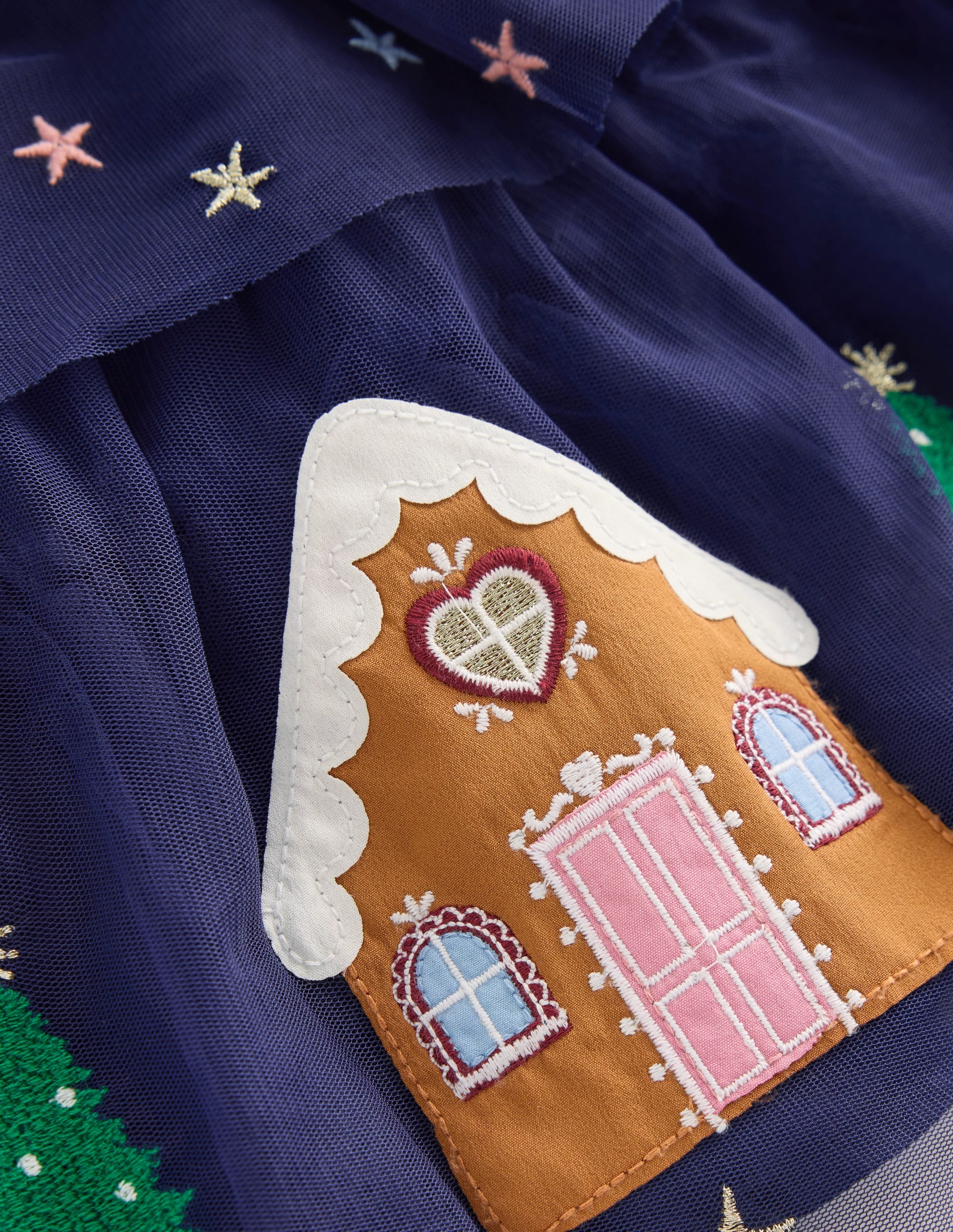 Tulle Tiered Gingerbread Dress-Medieval Blue - Image 6