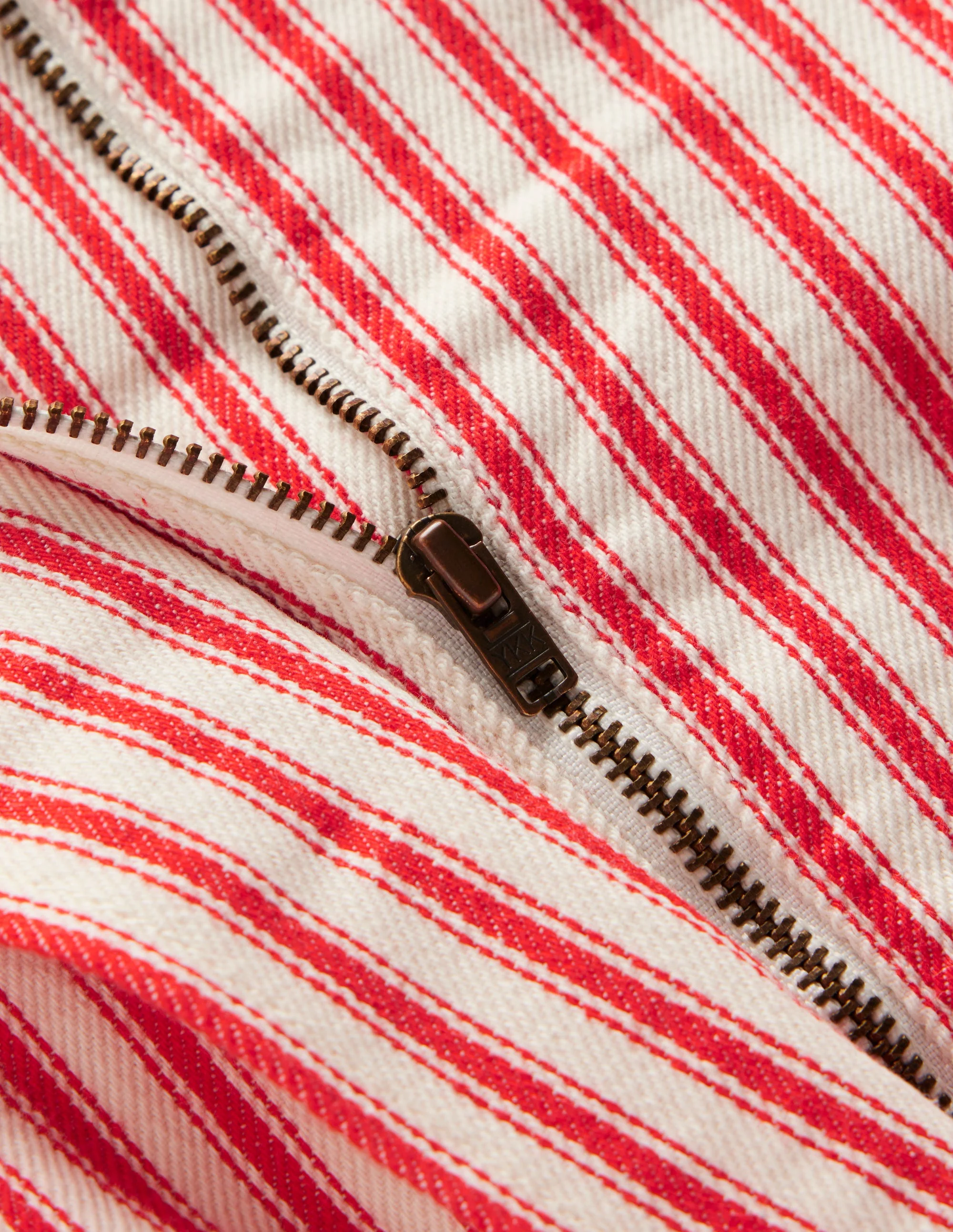 Twill bomber jacket-Poppy Red Tram Stripe - Image 3
