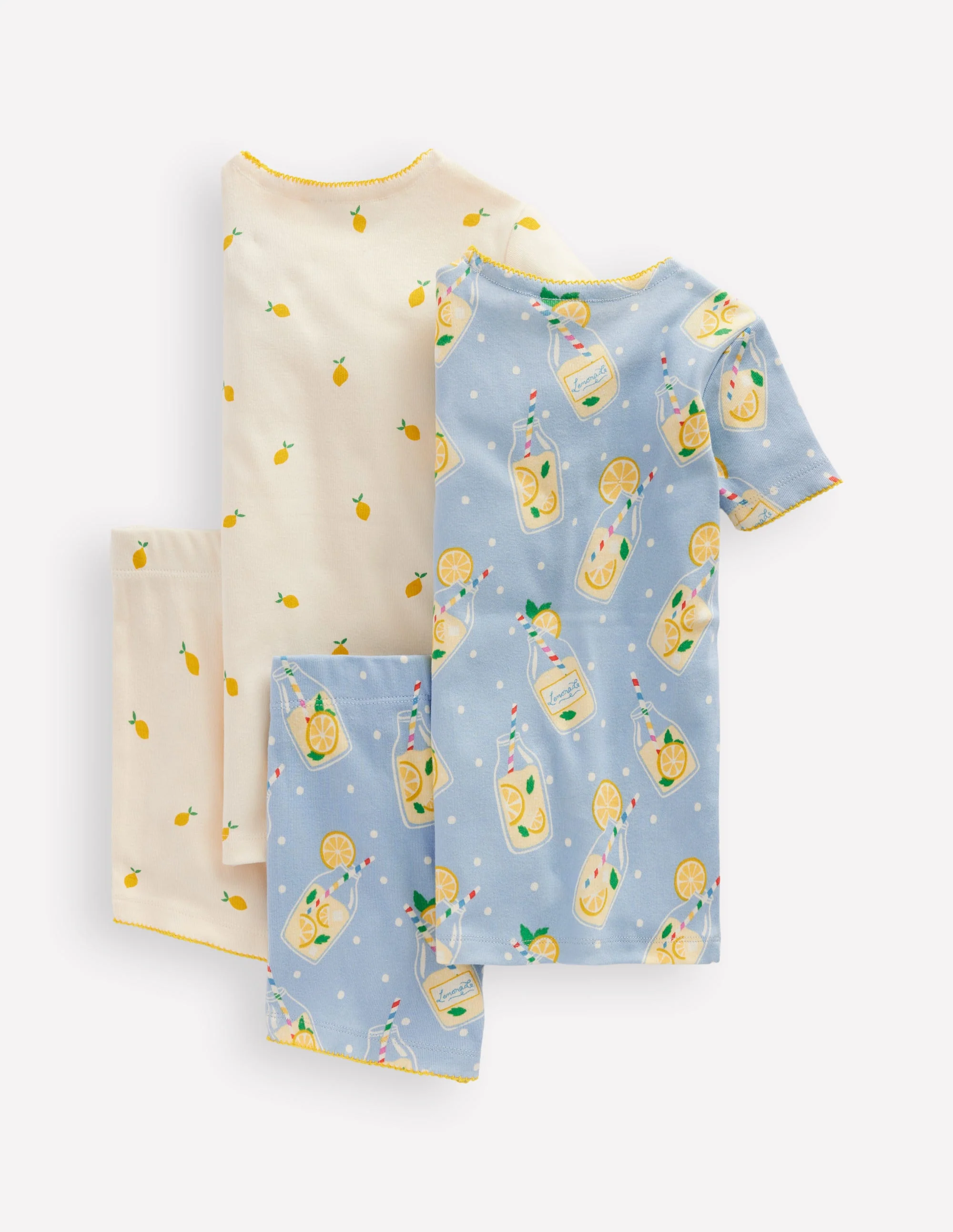 Twin Pack Short Pyjamas-Lemonade Mix - Image 2