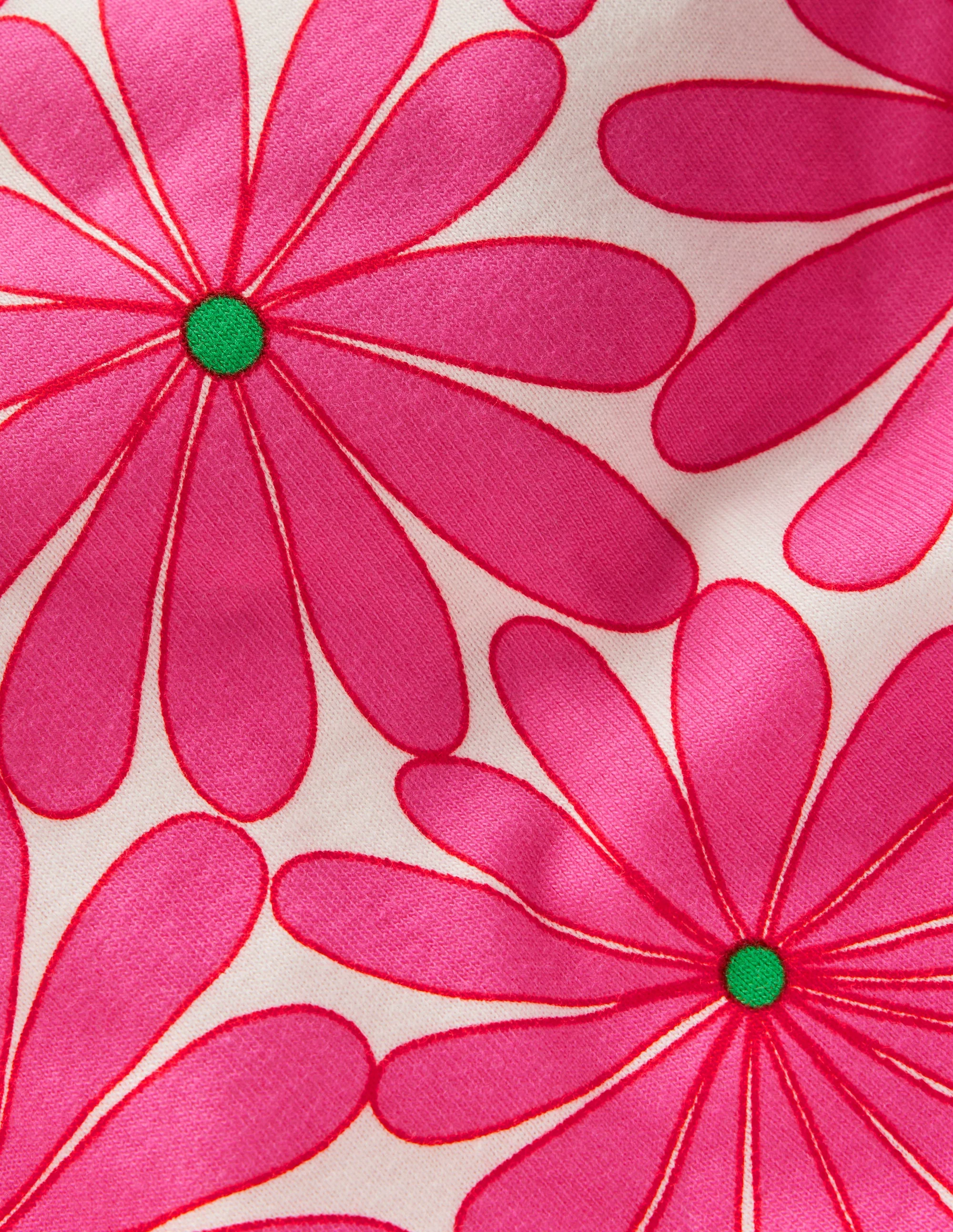 Twin Pack Short Pyjamas-Pink Flower - Image 3