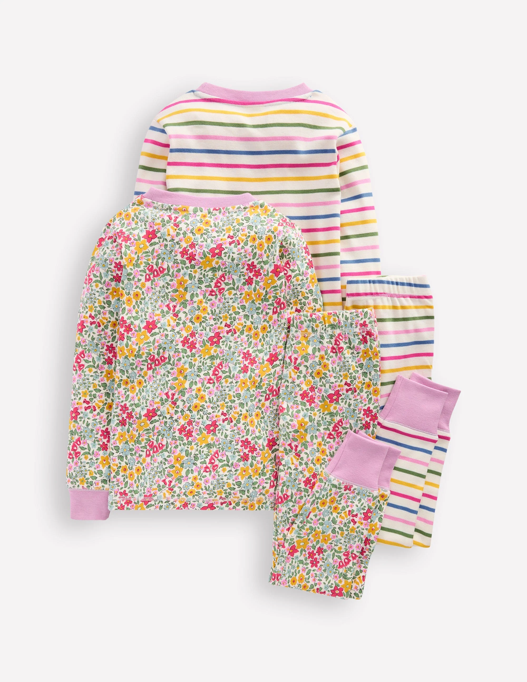 Twin Pack Snug Pyjamas-Ceylon Flowerbed Multi - Image 2