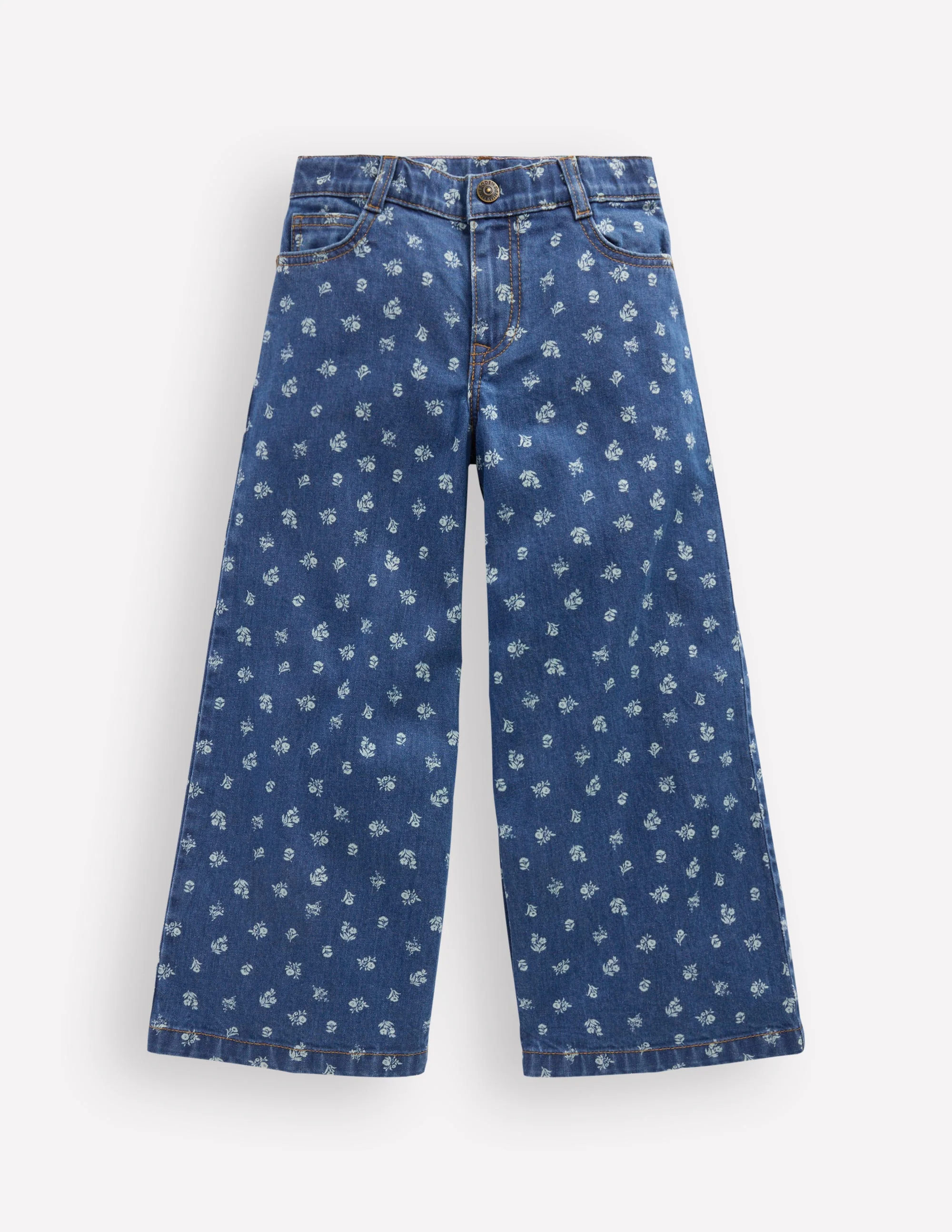 Wide Leg Jean-Denim Floral