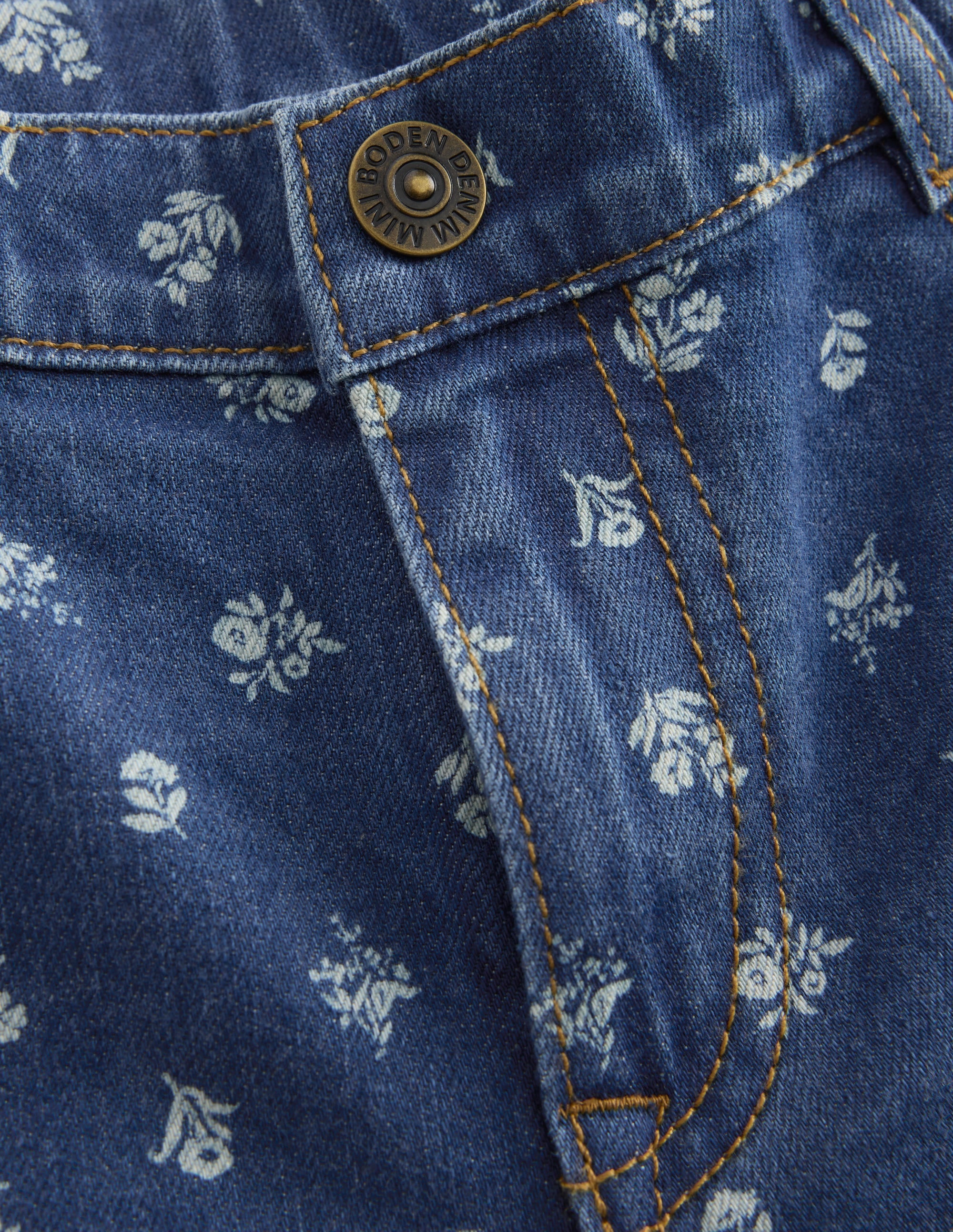Wide Leg Jean-Denim Floral - Image 3