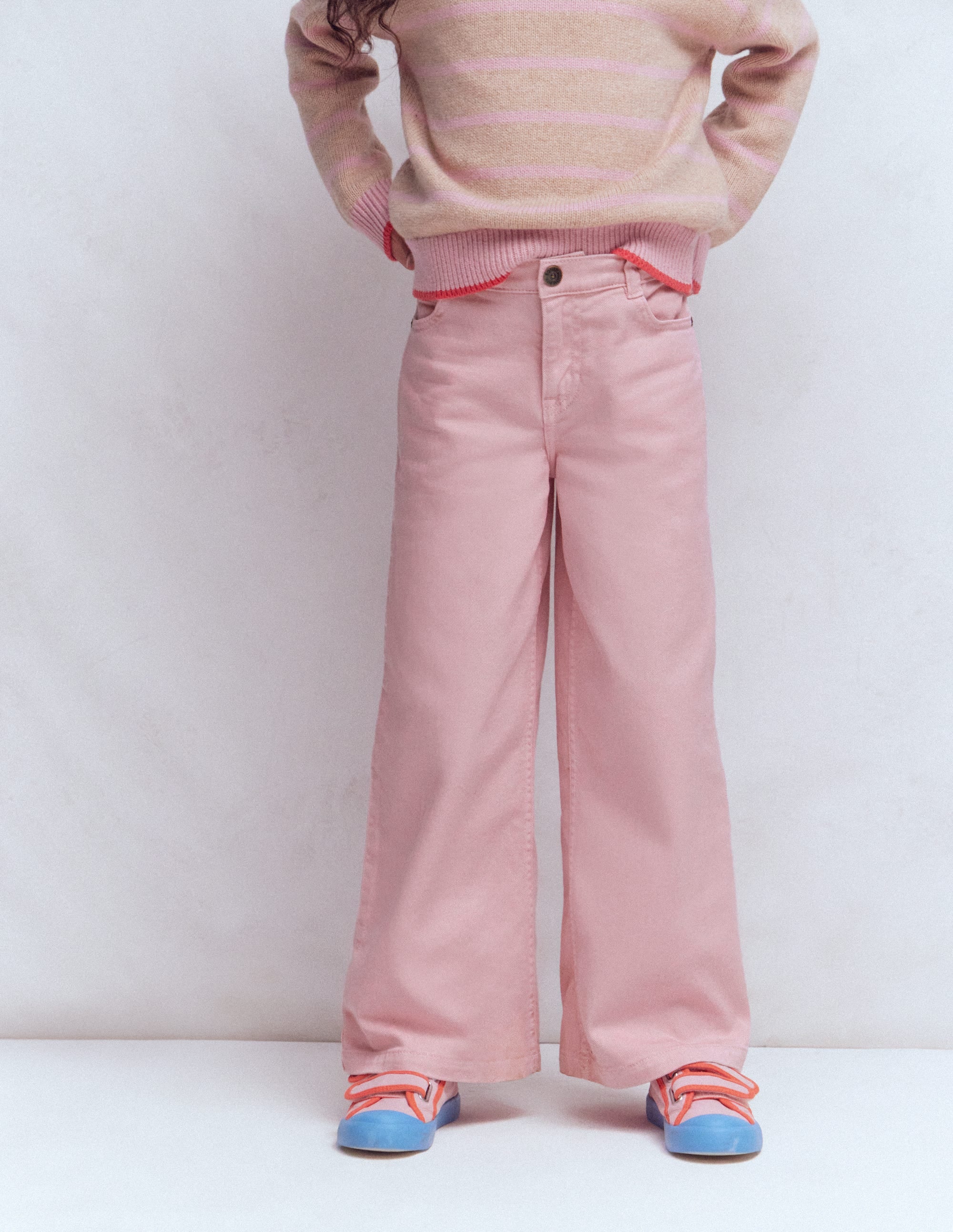 Wide Leg Jean-Pink - Image 4