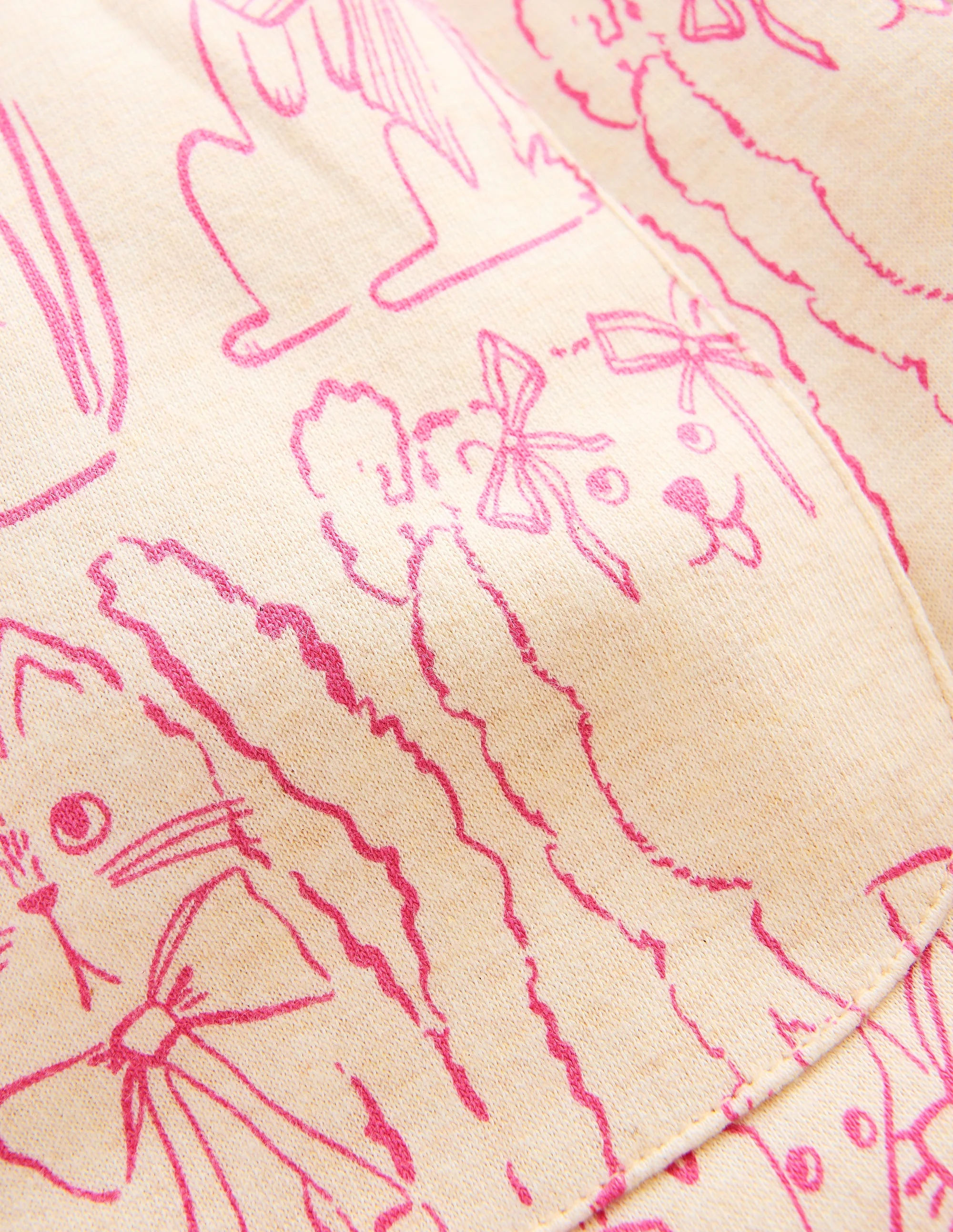 Wide Leg Printed Jogger-Oatmeal Cats - Image 6