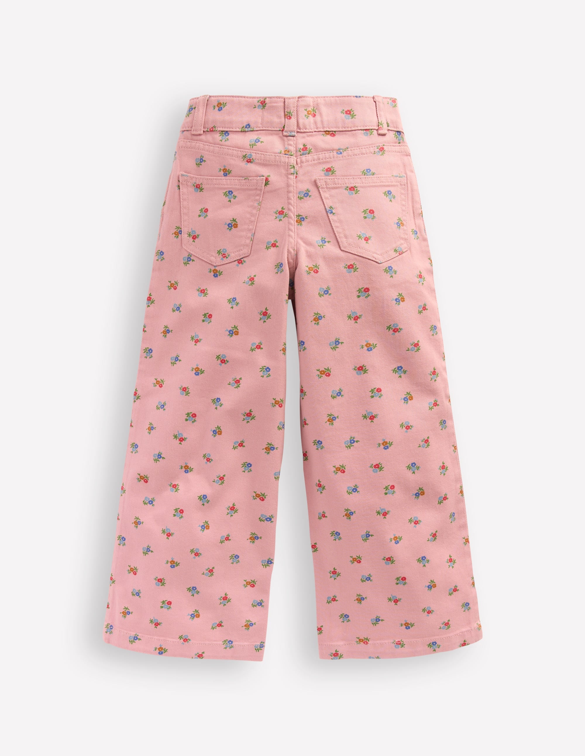Wide Leg Trouser-Vintage Pink Ditsy - Image 4