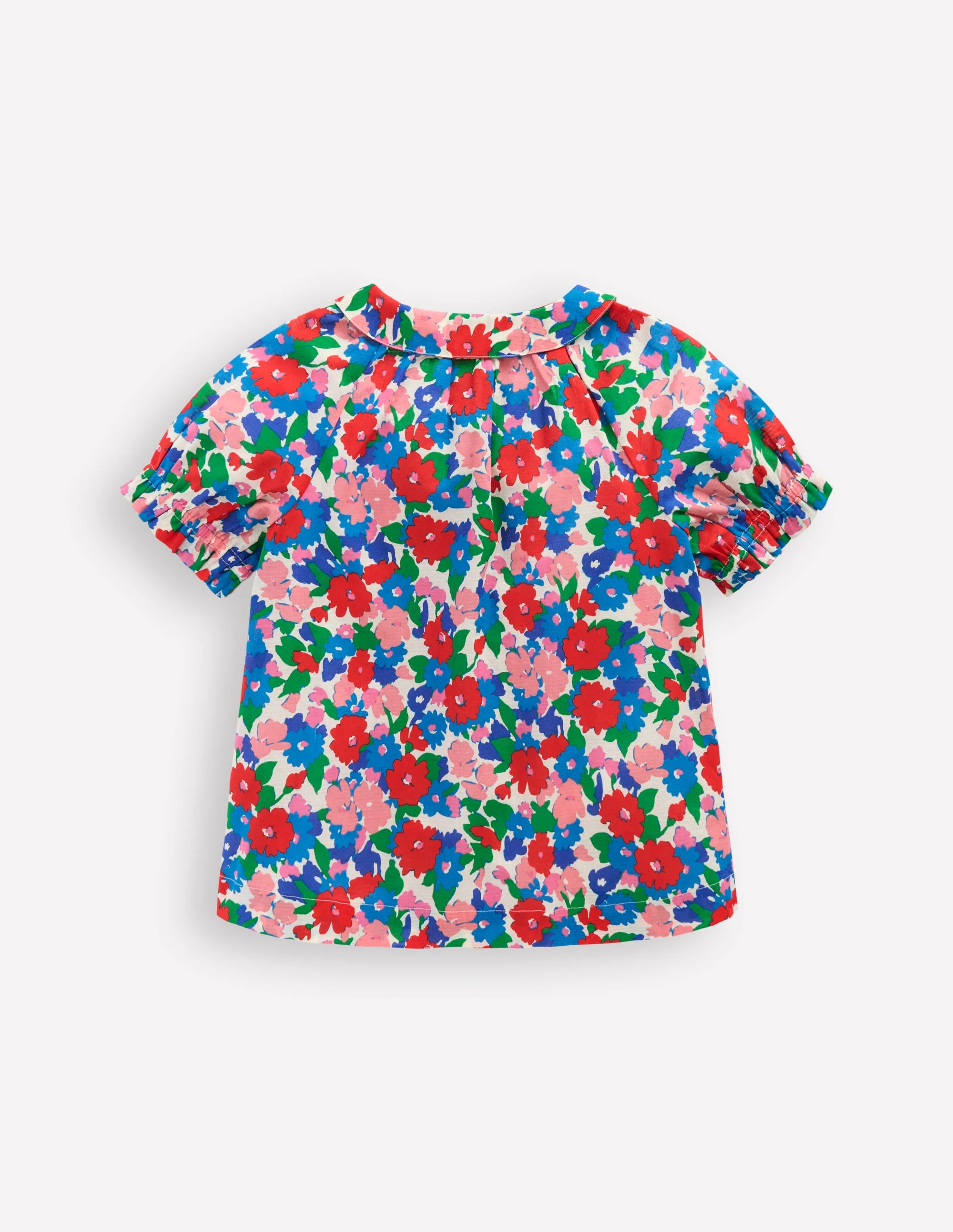 Woven Collared Top-Multi Flower Bunch - Image 2