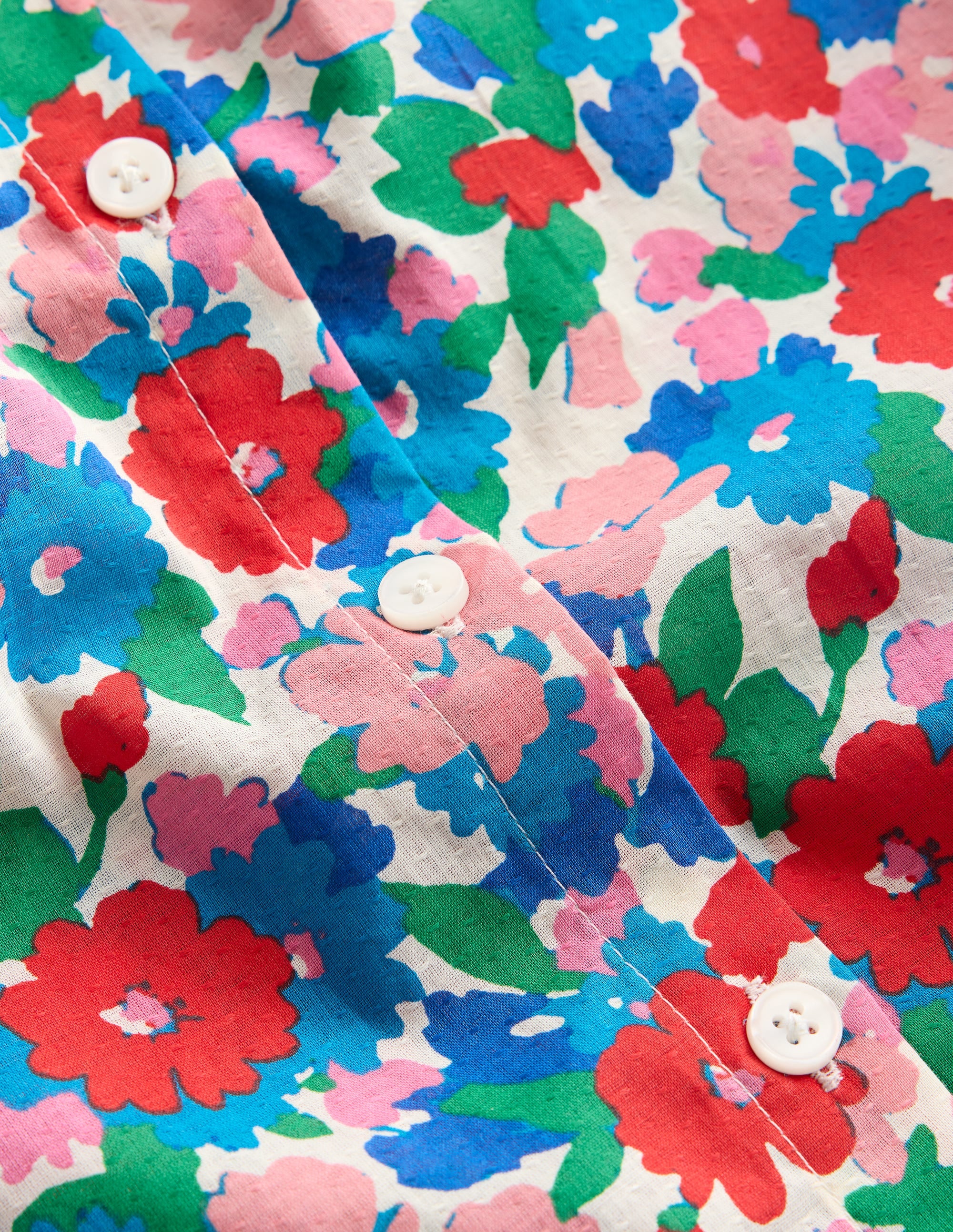 Woven Collared Top-Multi Flower Bunch - Image 3