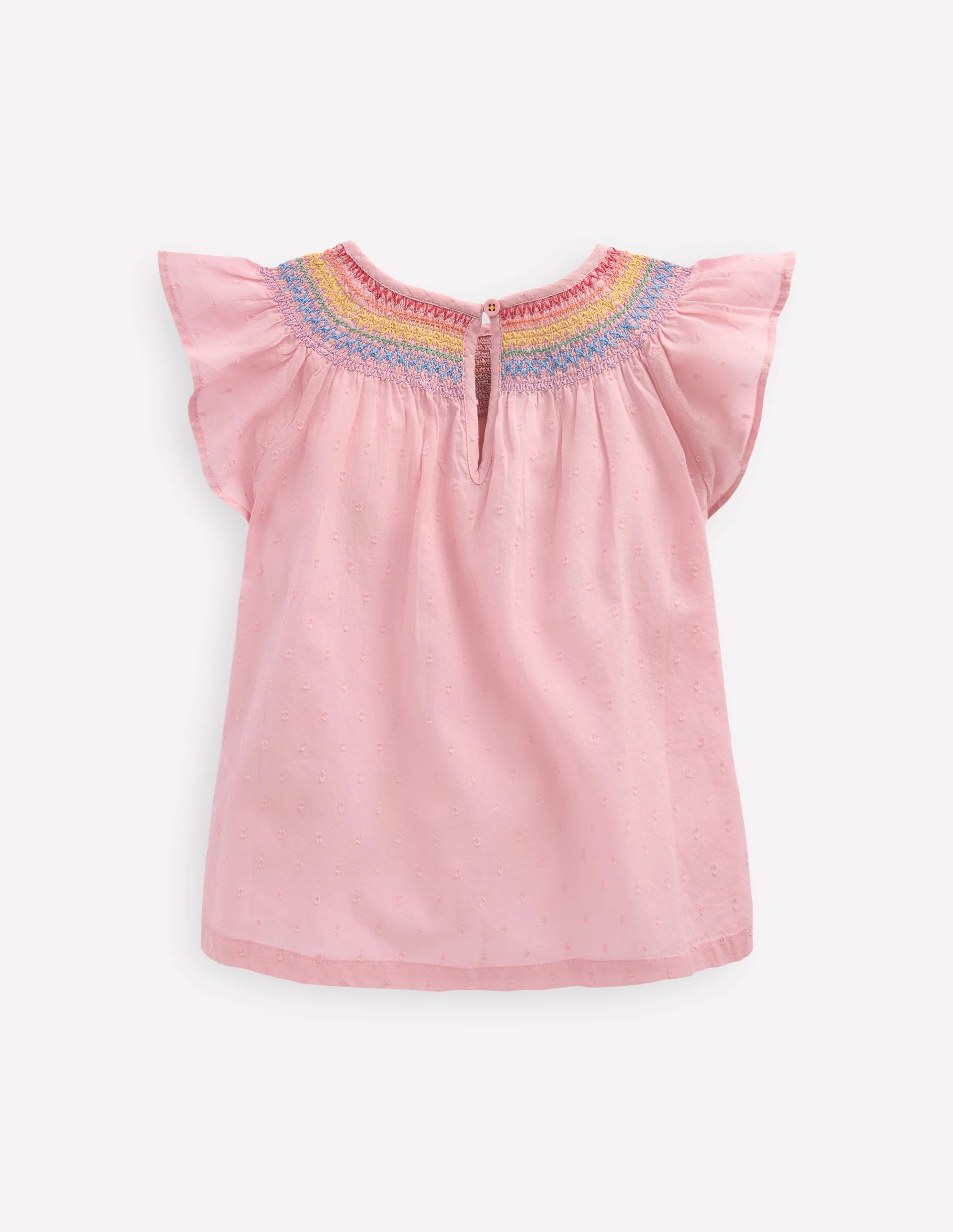 Woven Smocked Top-Vintage Pink - Image 2