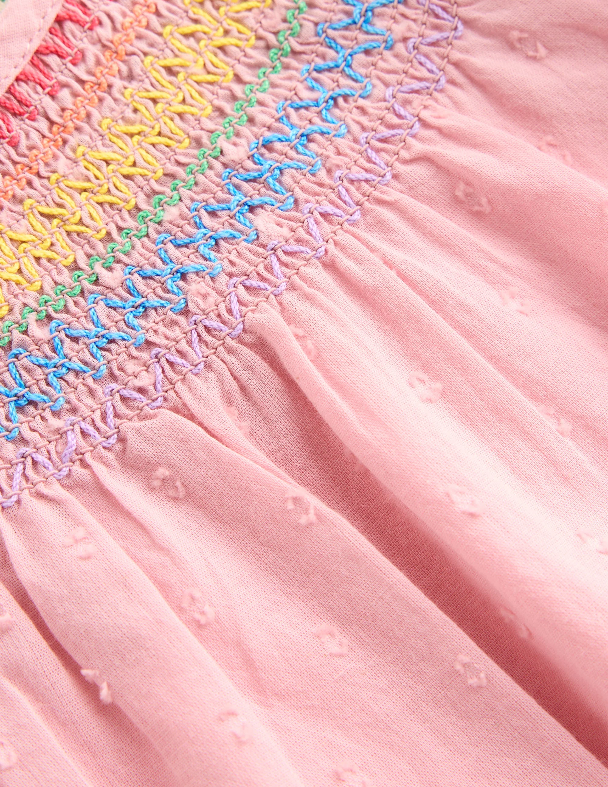 Woven Smocked Top-Vintage Pink - Image 3