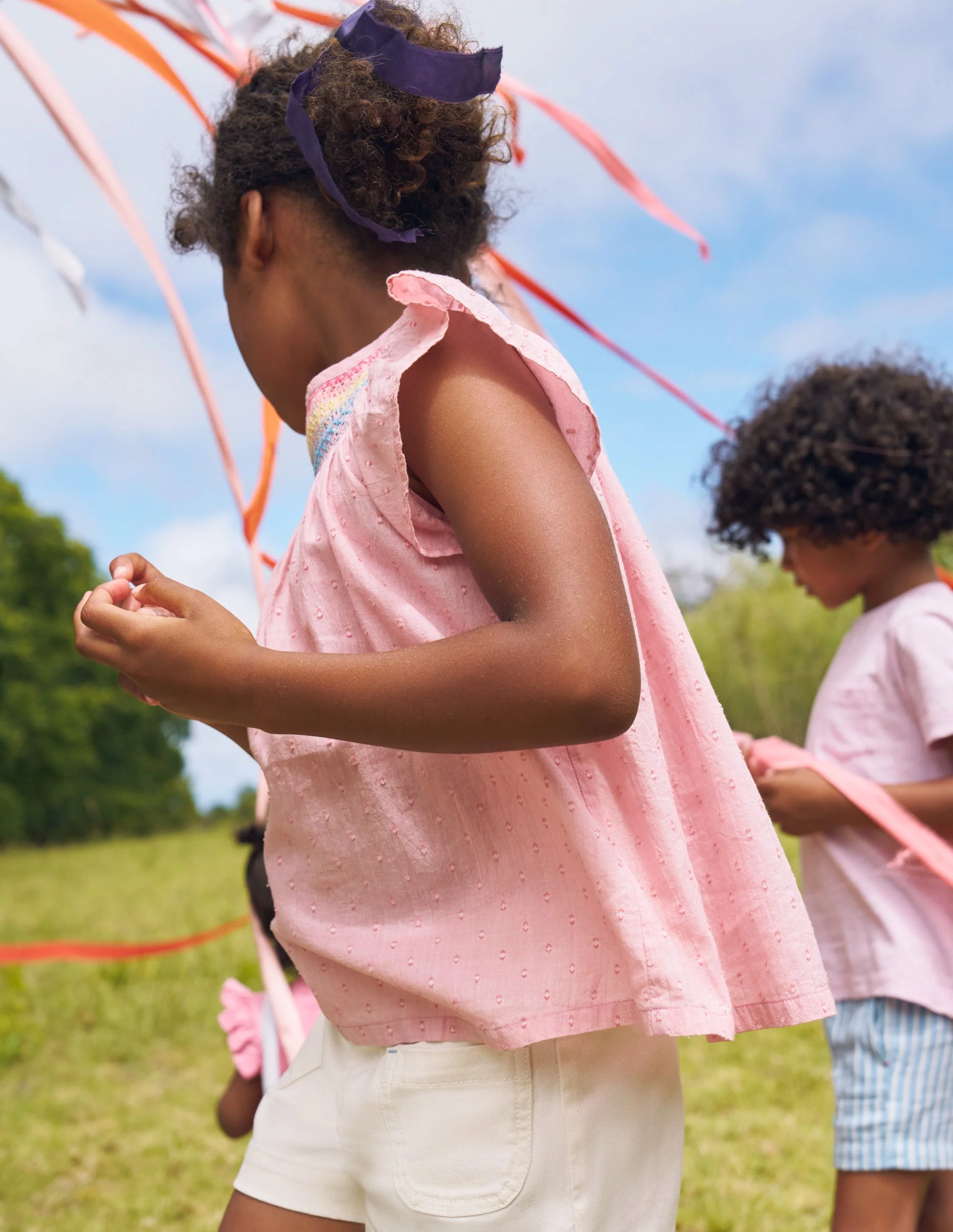 Woven Smocked Top-Vintage Pink - Image 4