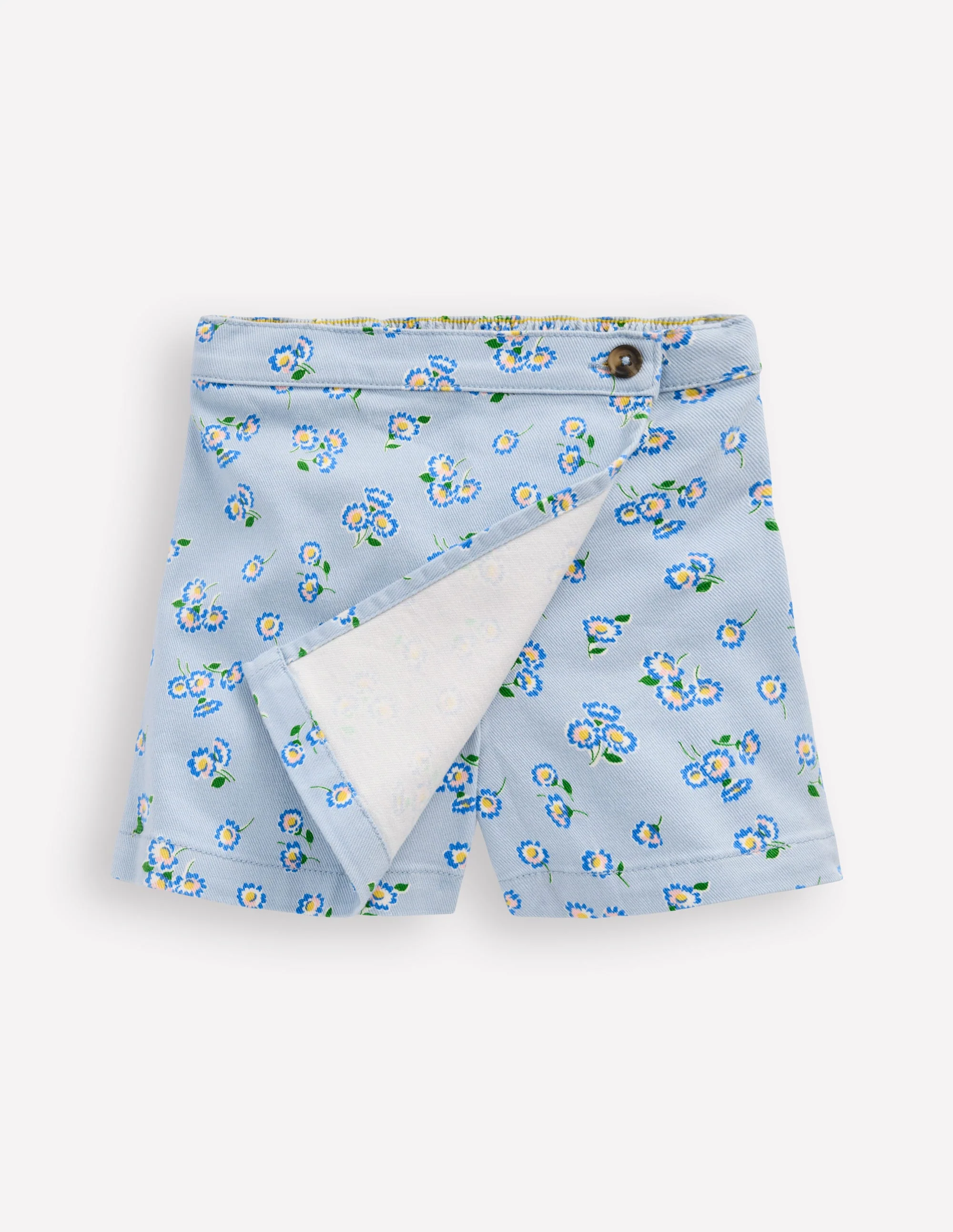 Wrap Woven Skort-Misty Blue Daisy - Image 4