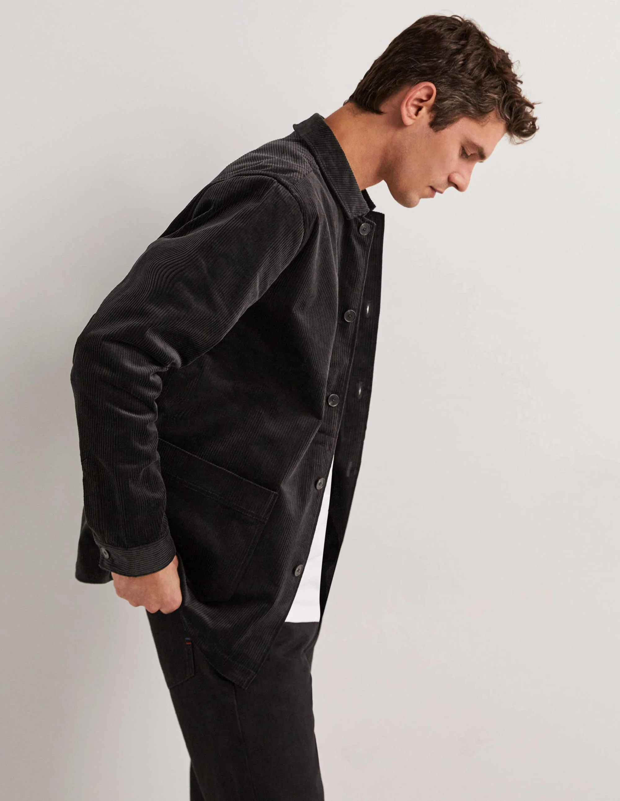 Chunky Cord Shacket-Dark Grey - Image 5