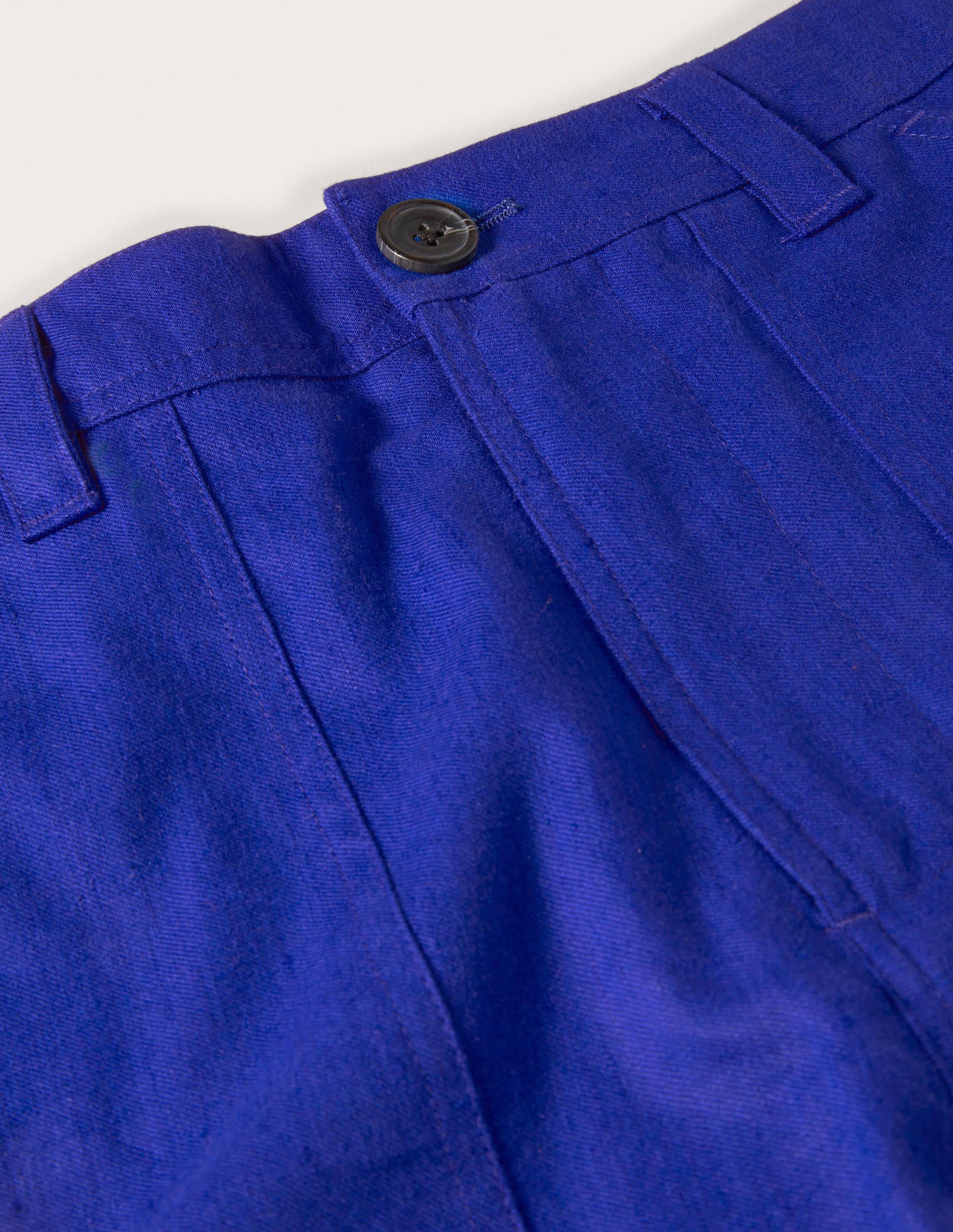 Linen Blend Easy Shorts-Regal Blue - Image 5