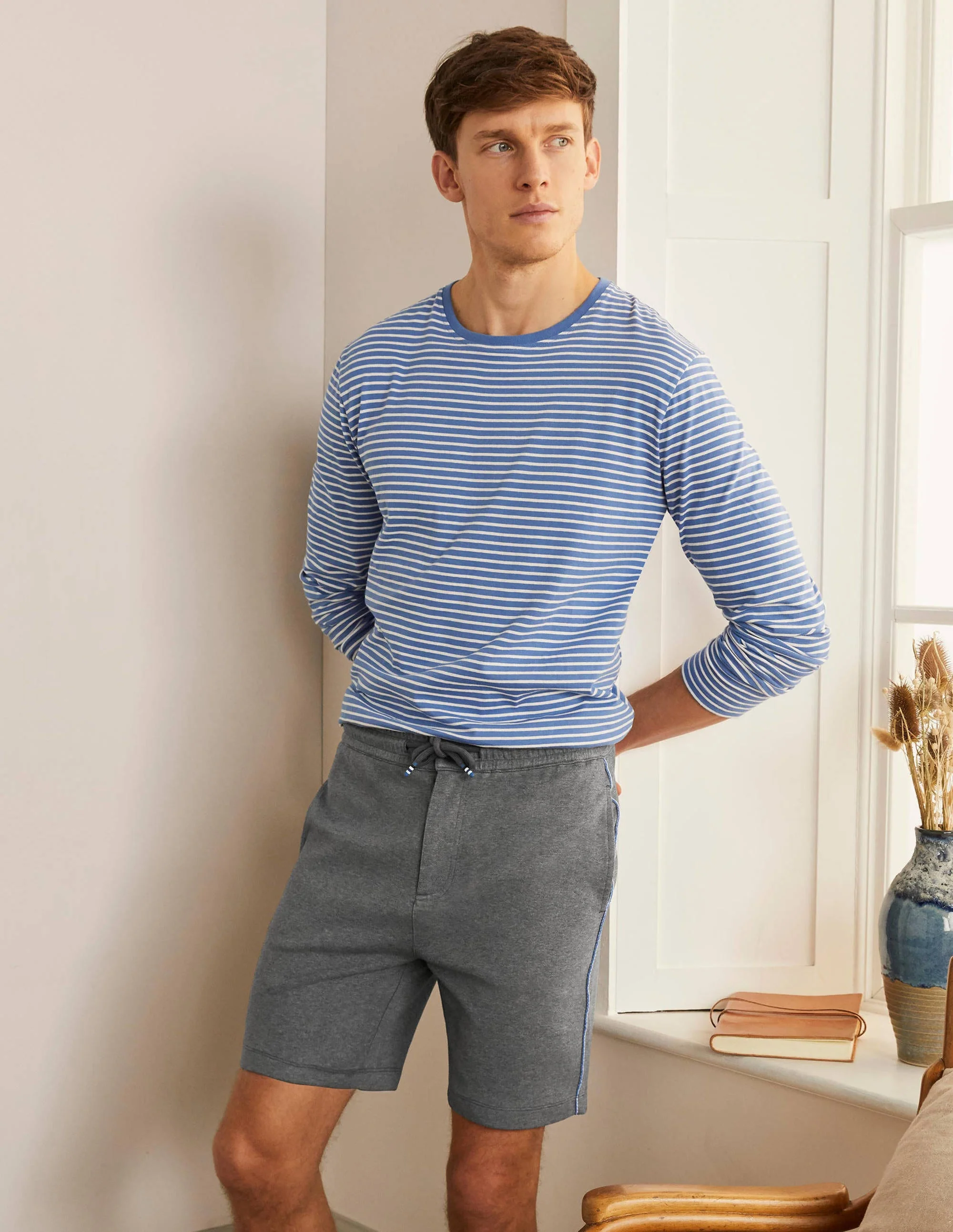 Rye Jogger Shorts-Charcoal Marl