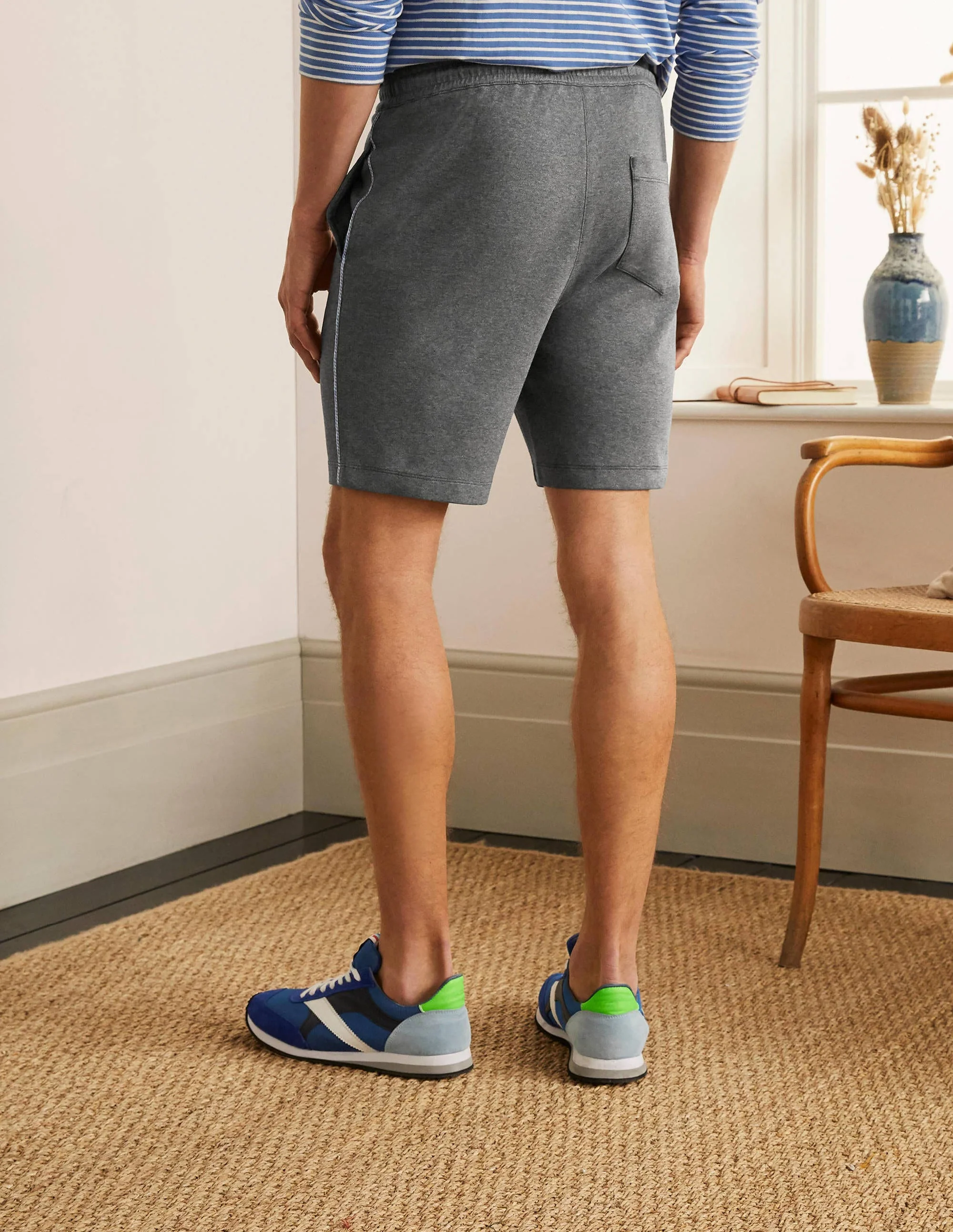 Rye Jogger Shorts-Charcoal Marl - Image 3