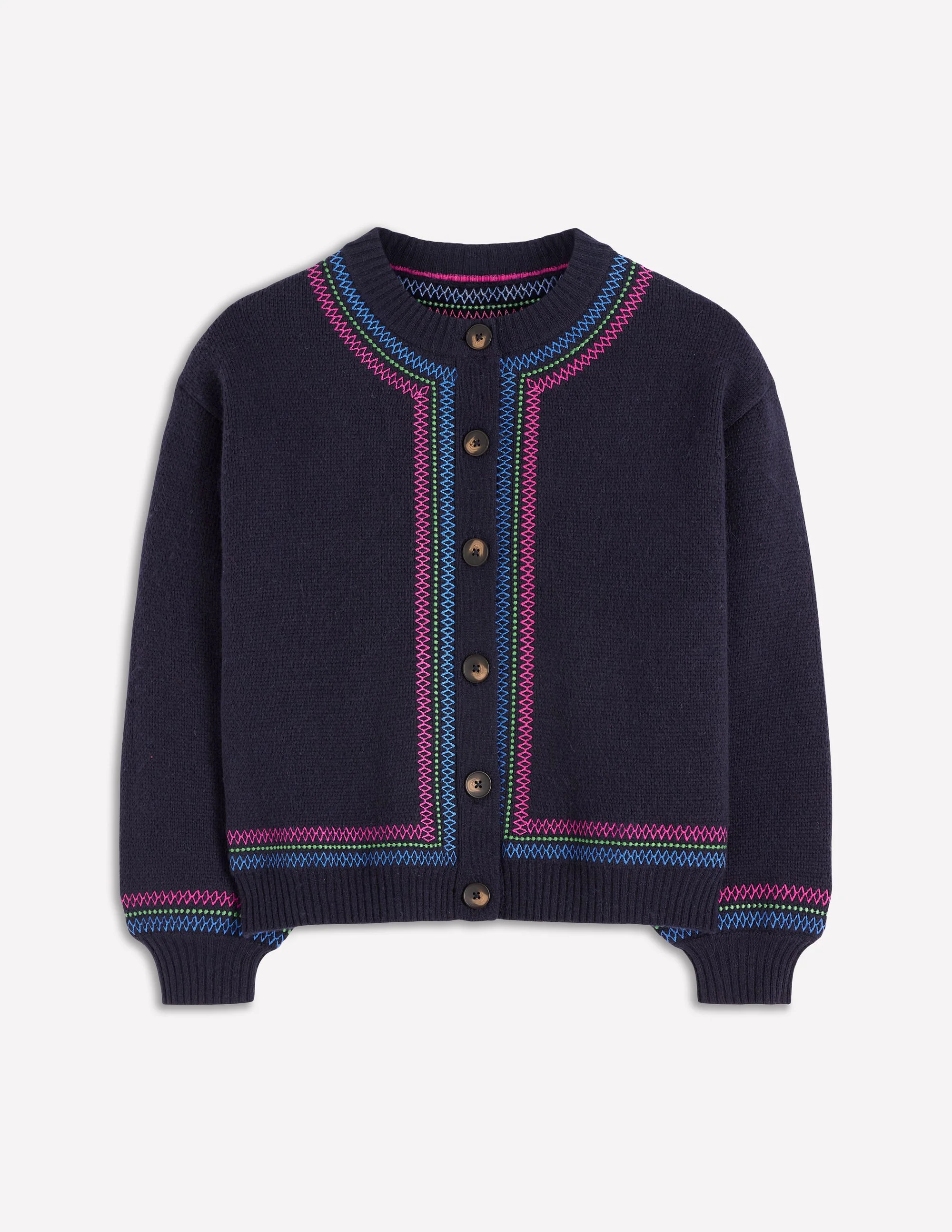 Abi Jacquard Cardigan-Navy, Tiger - Image 6