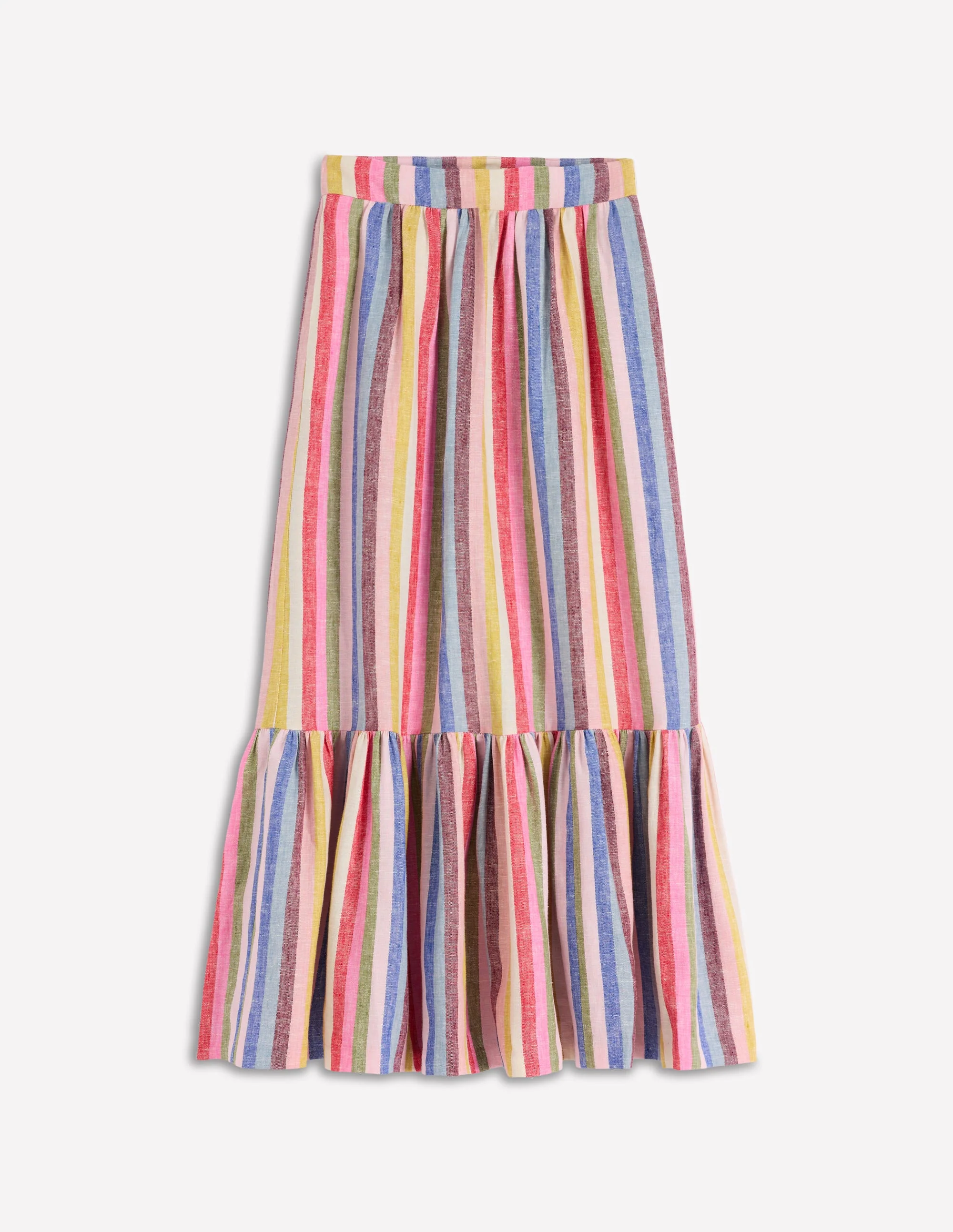 Abigail Linen Maxi Skirt-Multi Stripe - Image 6