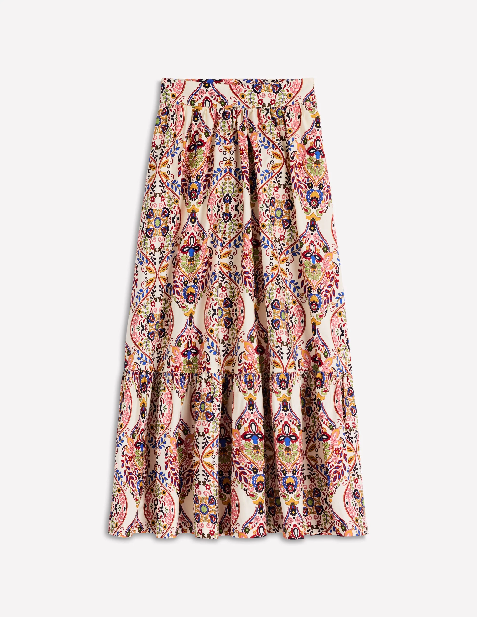Abigail Poplin Maxi Skirt-Multi, Enchanted Gardenia - Image 5