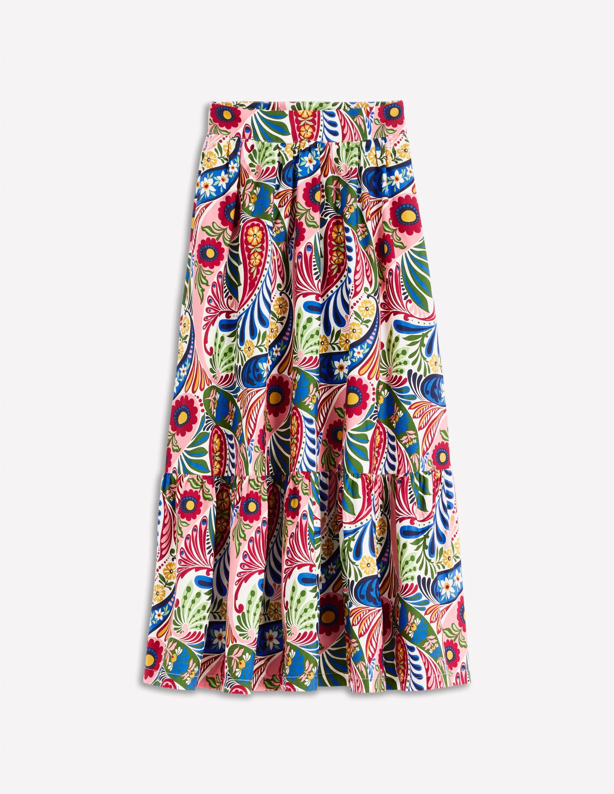 Abigail Poplin Maxi Skirt-Multi, Enchanted Paisley - Image 5