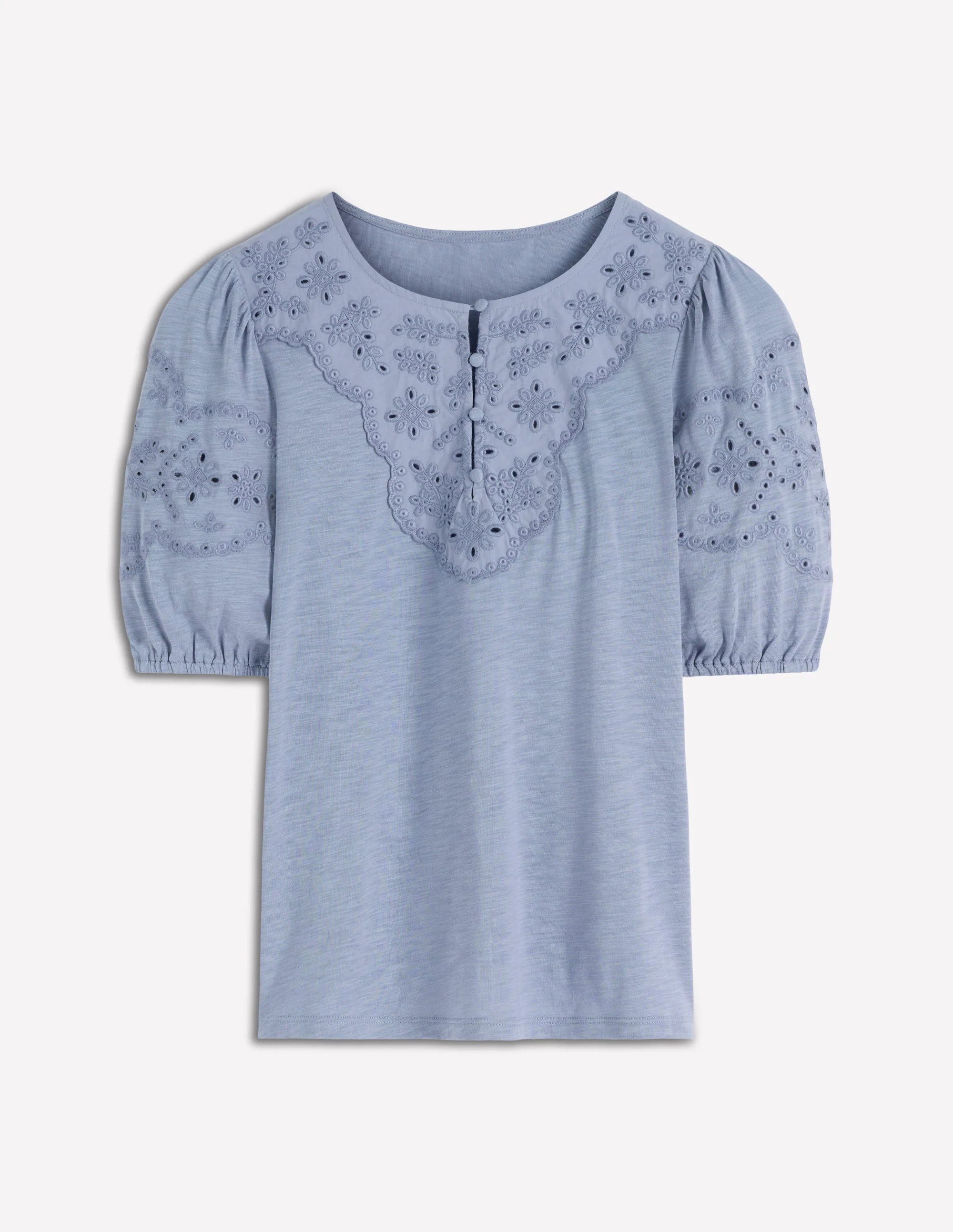 Ada Broderie Mix Top-French Blue - Image 5