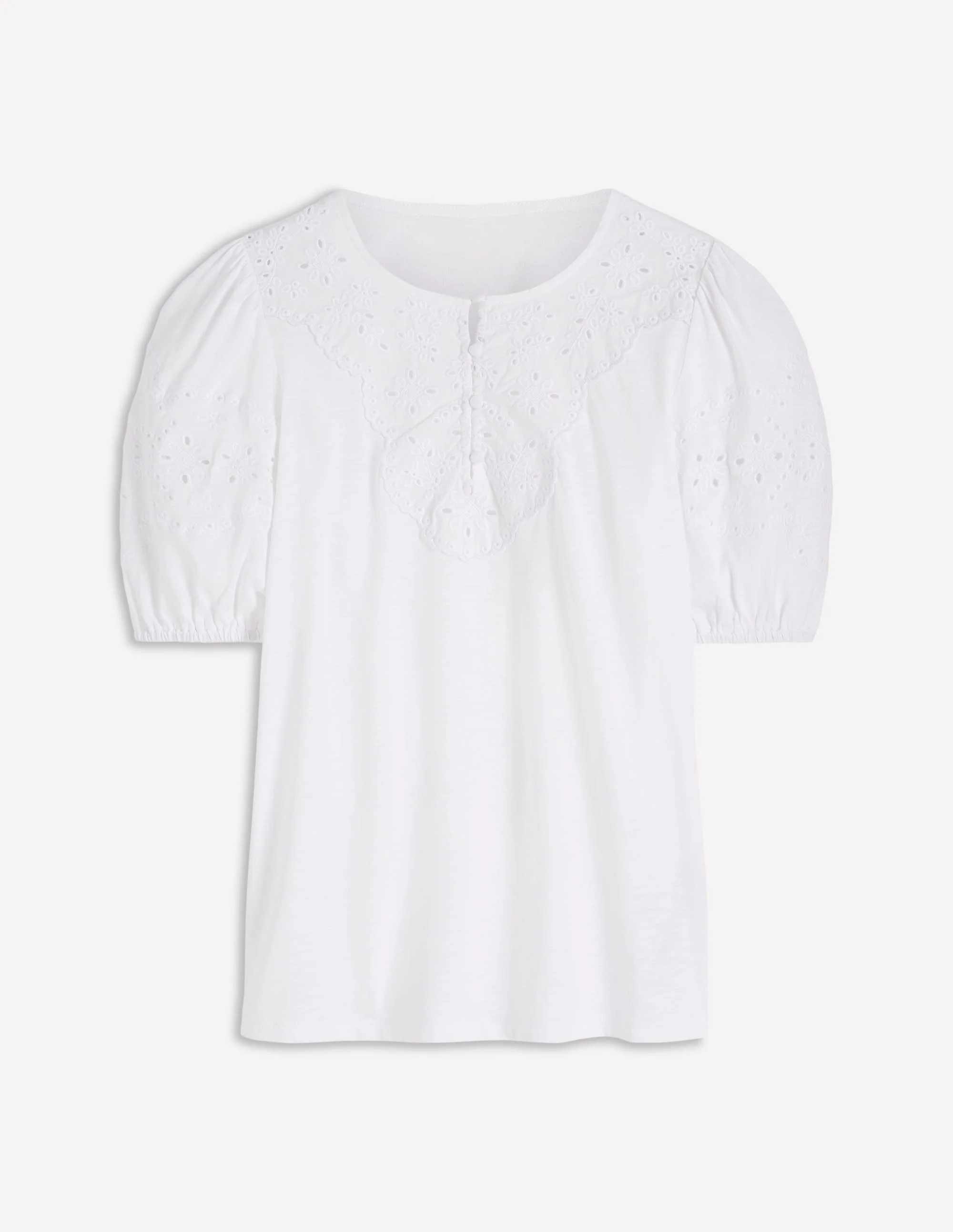 Ada Broderie Mix Top-White - Image 5