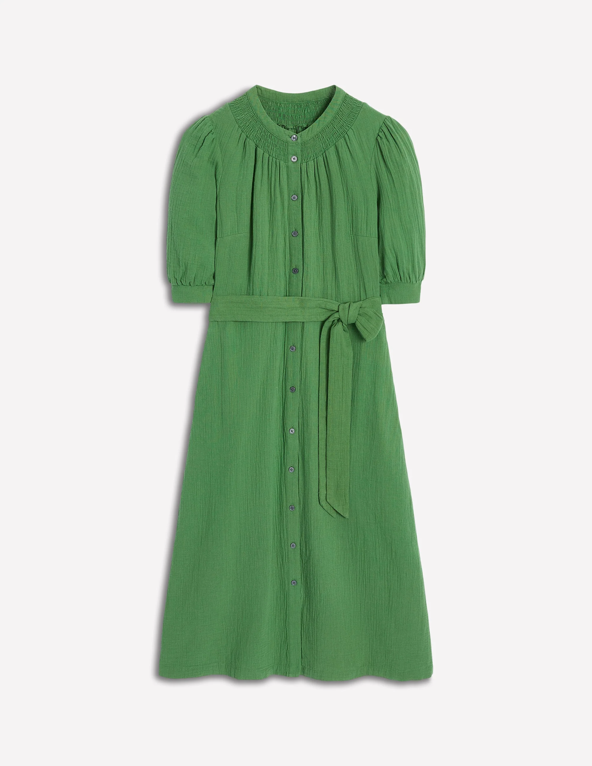 Ada Double Cloth Midi Dress-Paradise Green - Image 5