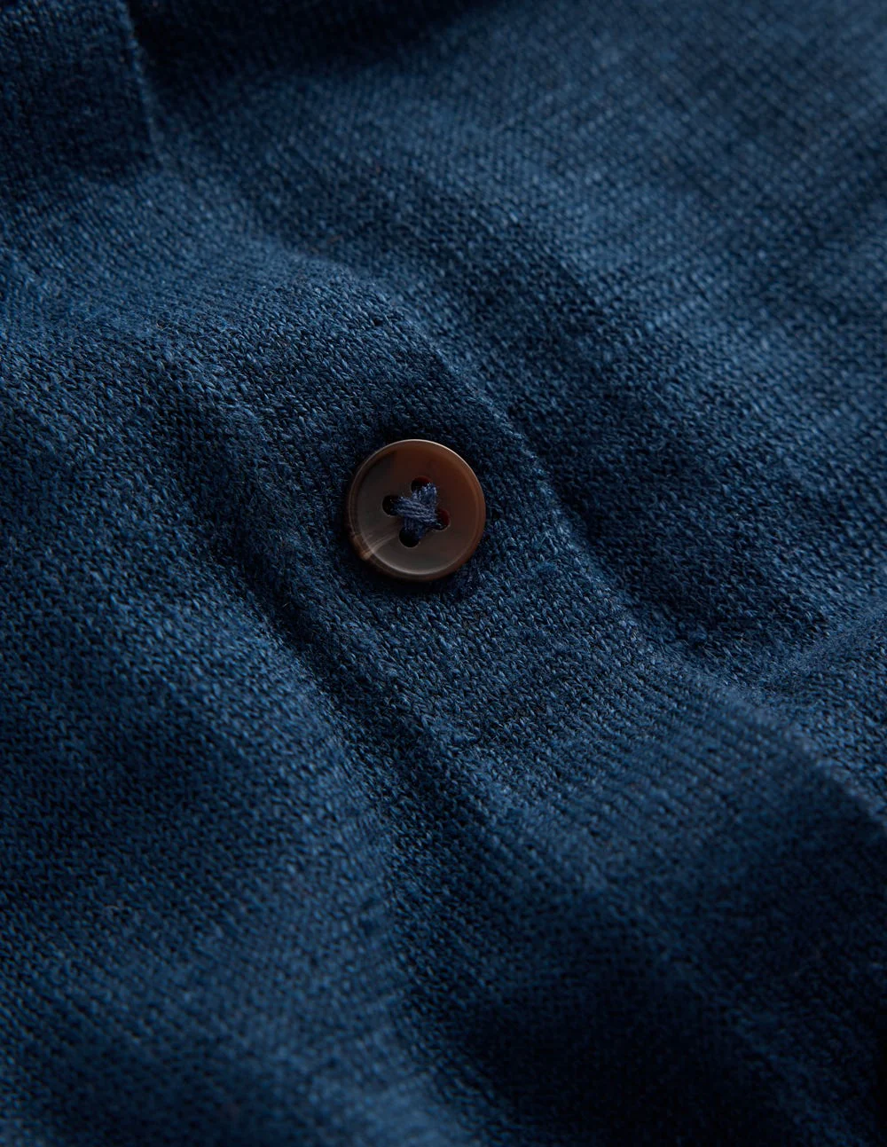 Agnes Collar Linen Cardigan-Navy - Image 6