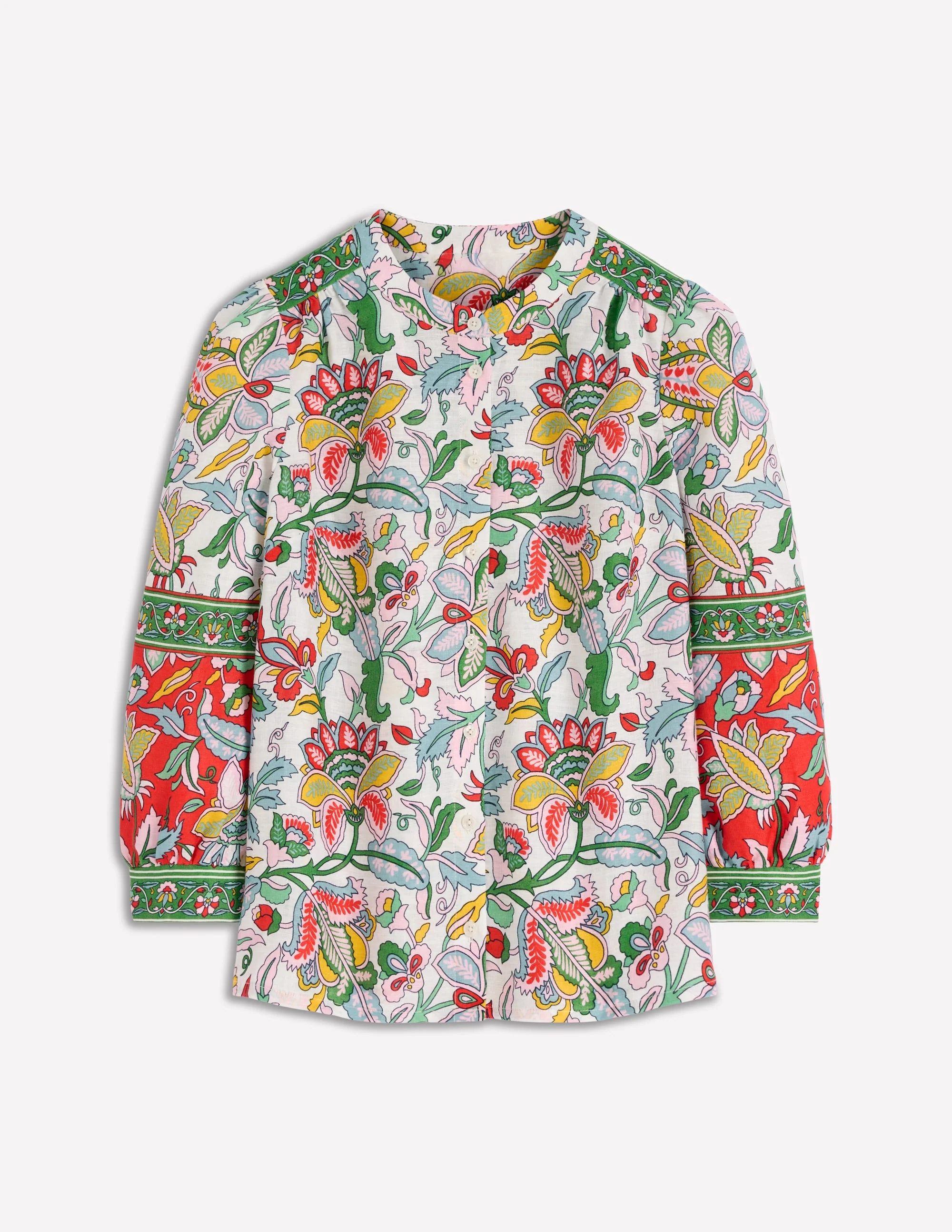 Alicia Linen Top-Multi, Botanical Trail - Image 6