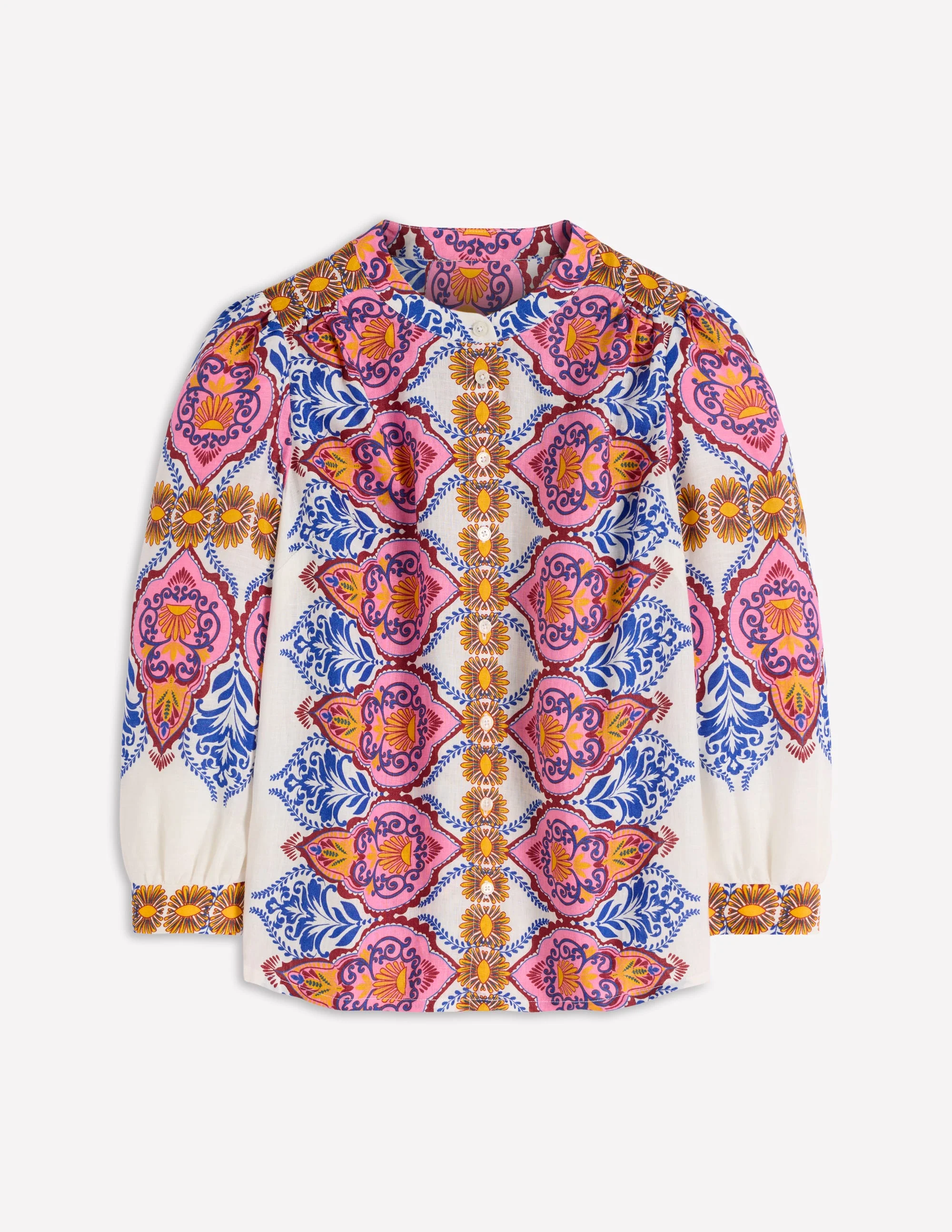 Alicia Linen Top-Multi, Ornamental Garden - Image 6