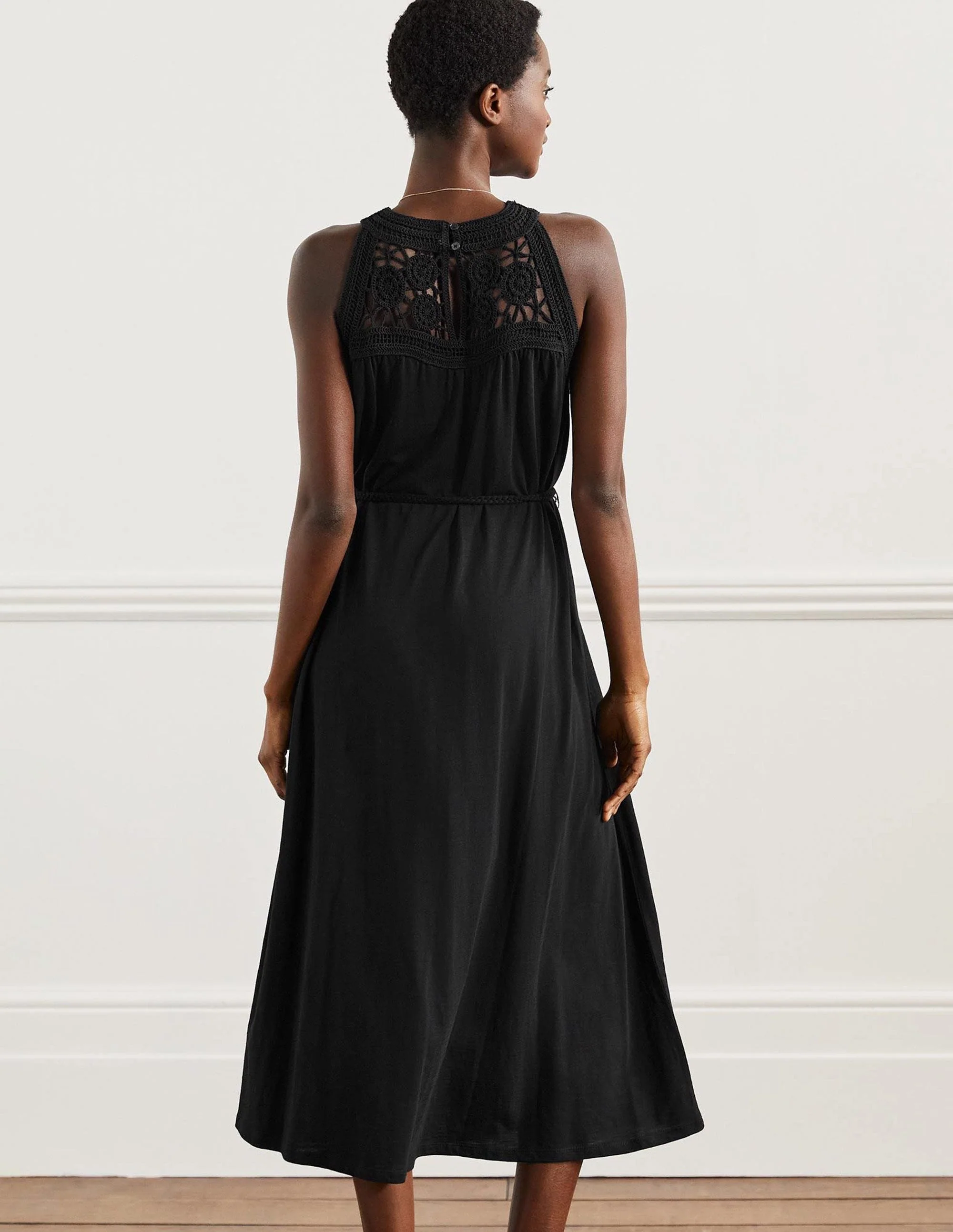 Anais Jersey Midi Dress-Black - Image 8