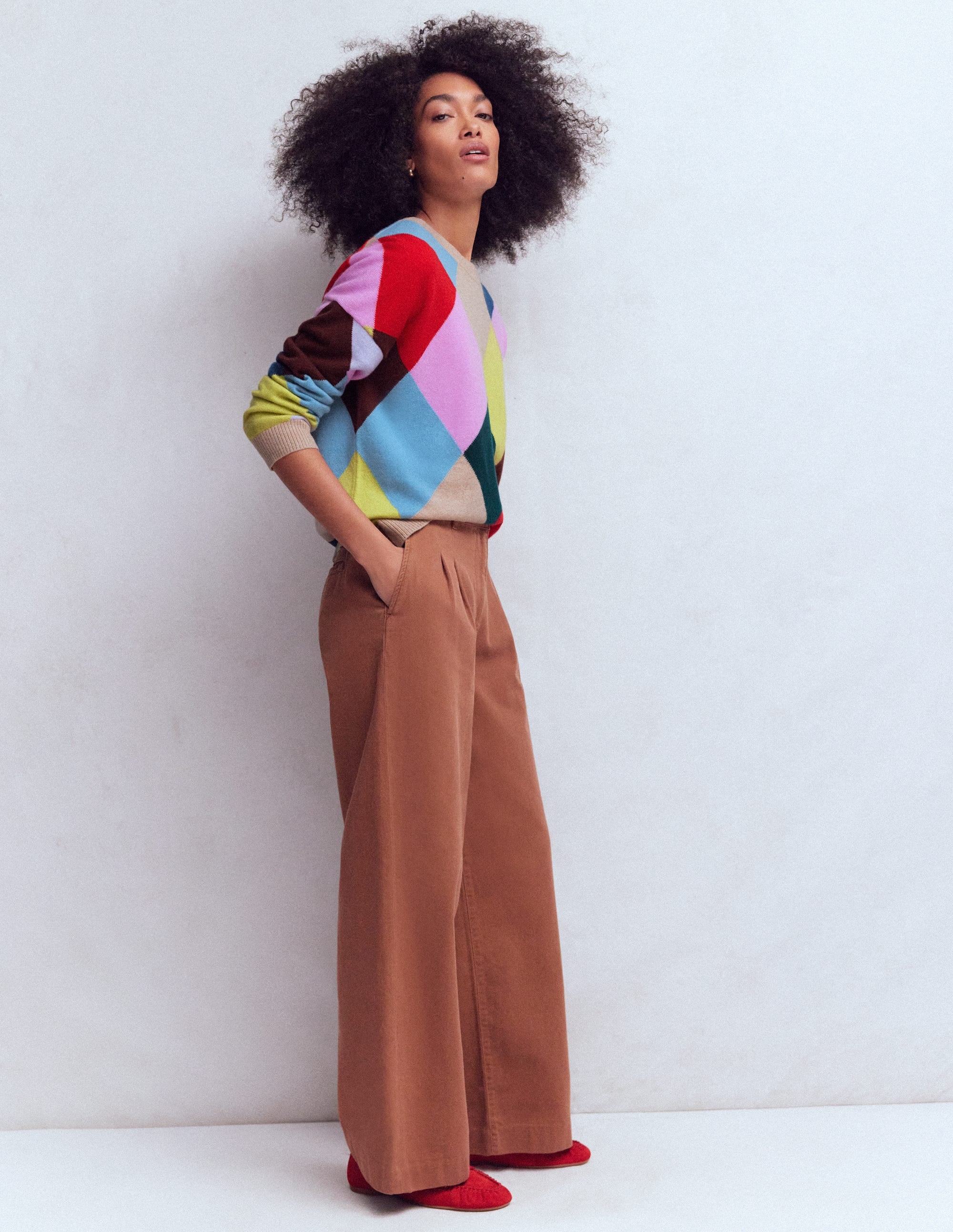 Anastasia Cashmere Jumper-Multi Harlequin Jumper - Image 4