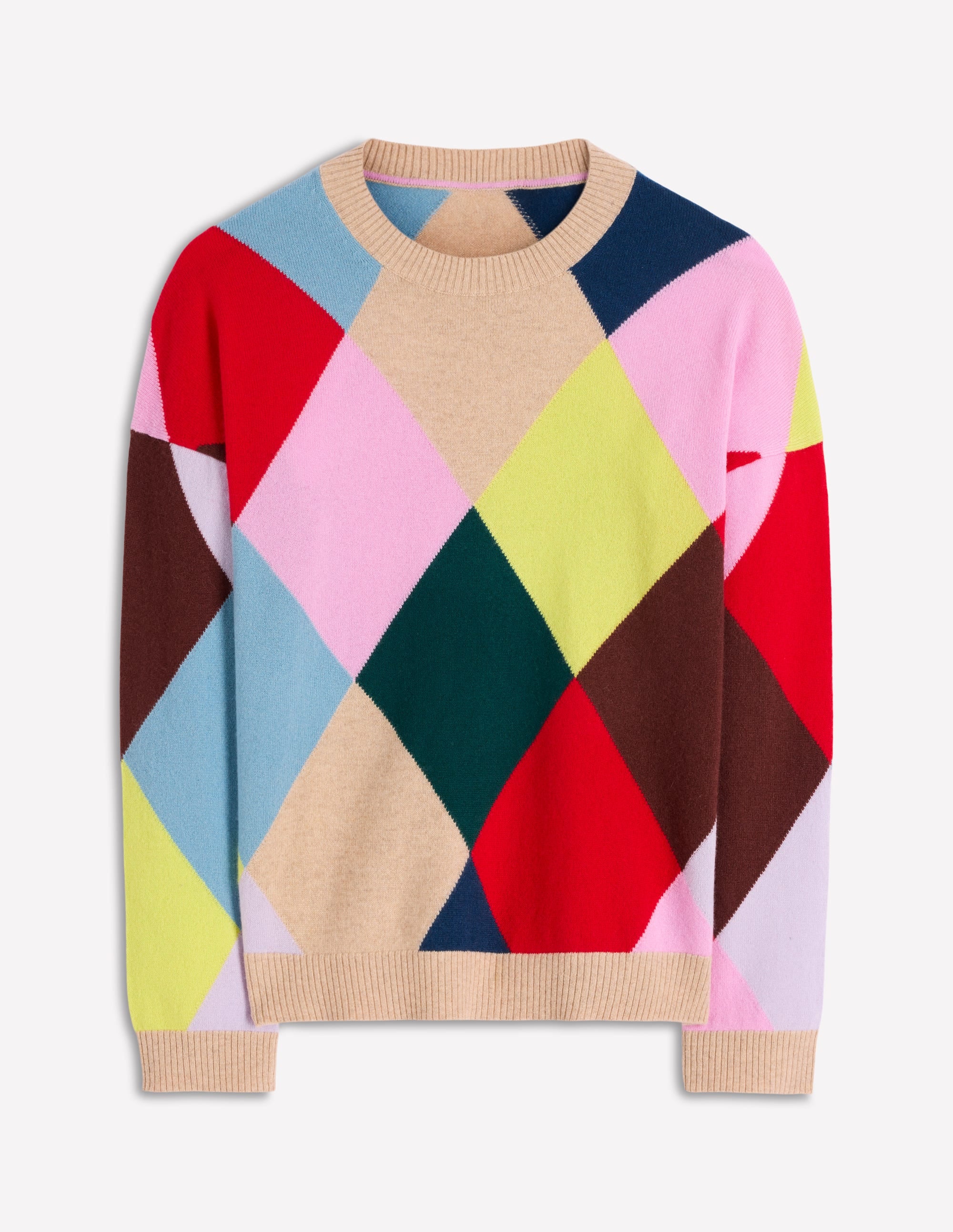 Anastasia Cashmere Jumper-Multi Harlequin Jumper - Image 7