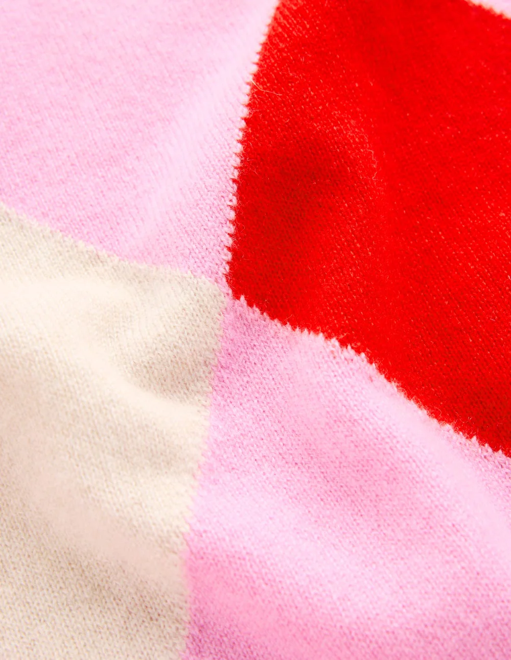 Anastasia Cashmere Jumper-Red and Pink Argyle - Image 7