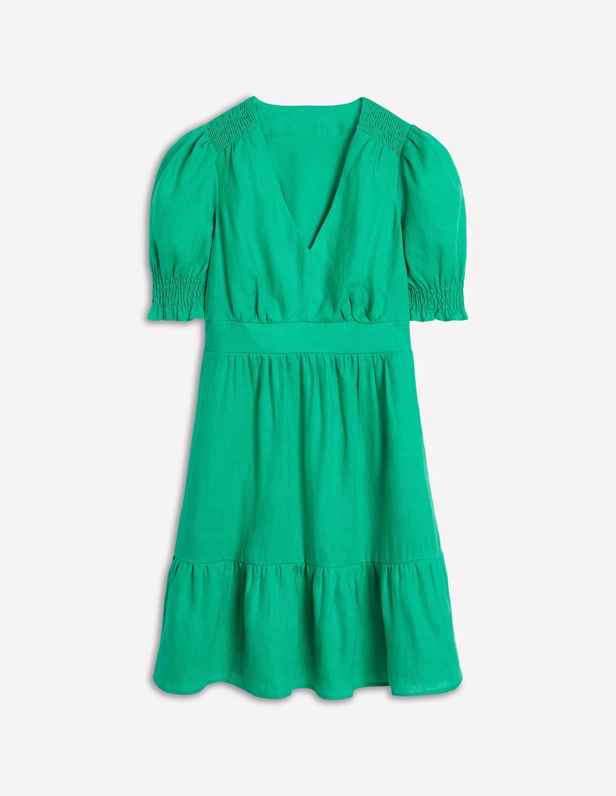 Anna Linen Short Dress-Aquamarine Blue - Image 5