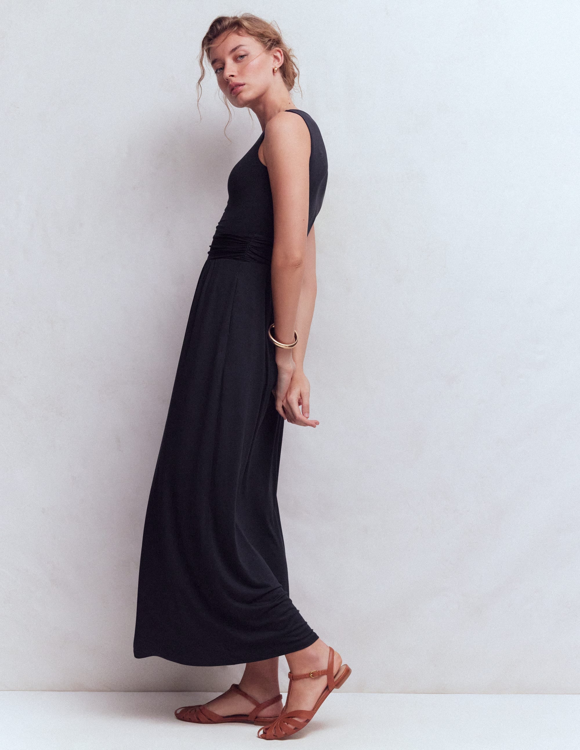 Antonia Jersey Maxi Dress-Navy - Image 4
