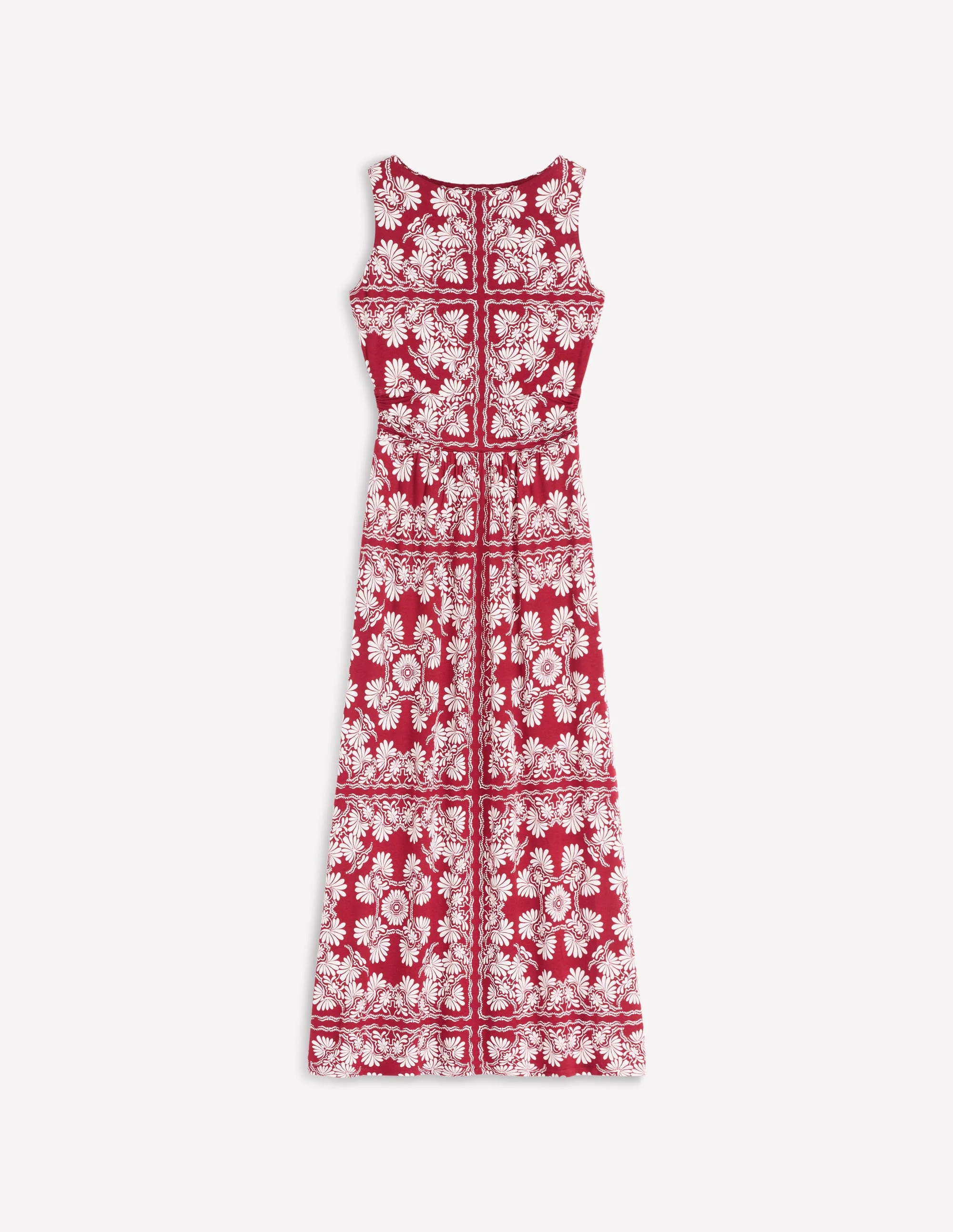Antonia Jersey Maxi Dress-Rich Chestnut, Botanical Charm - Image 4