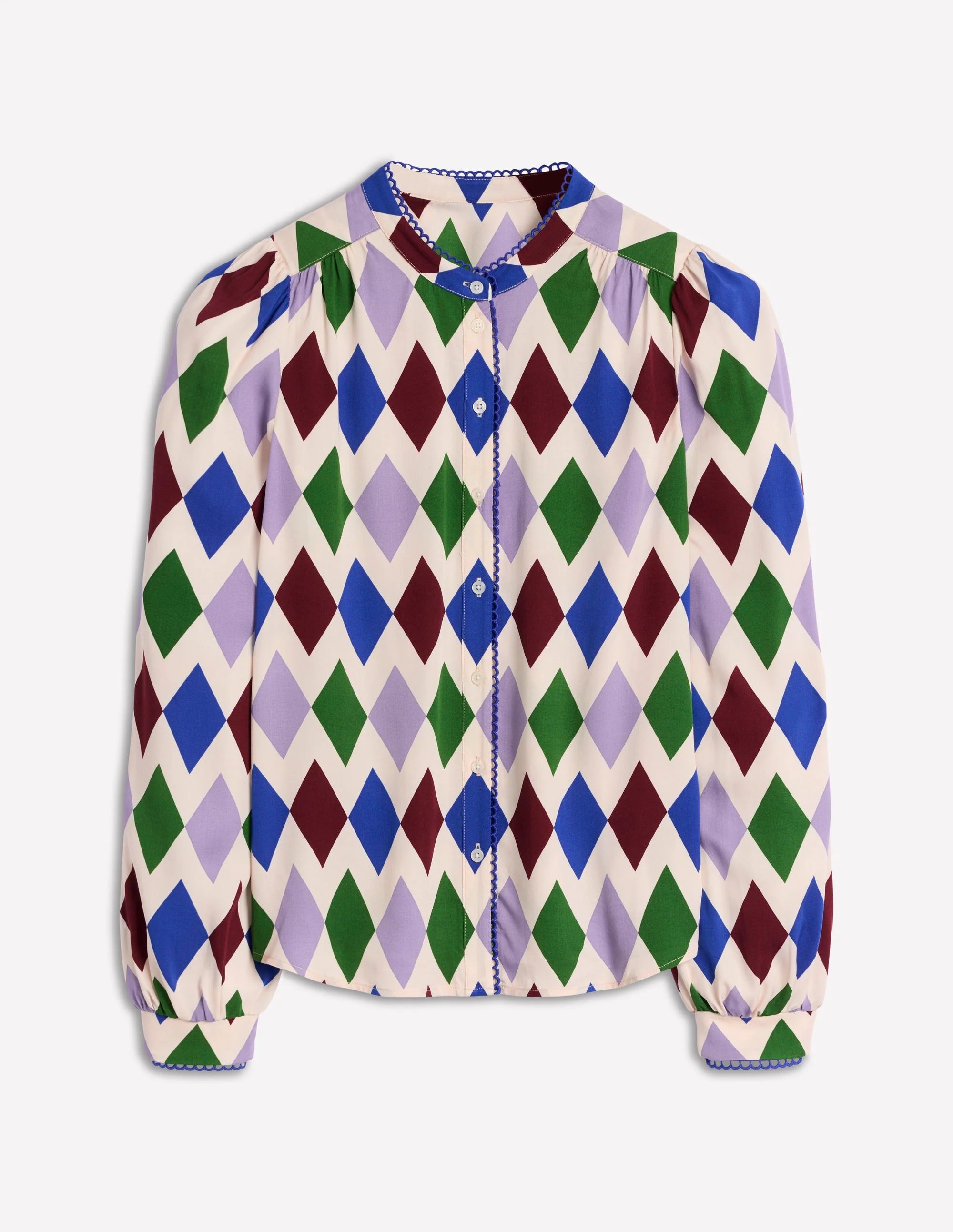 Ara Long Sleeve Top-Multi, Diamond Stripe - Image 8