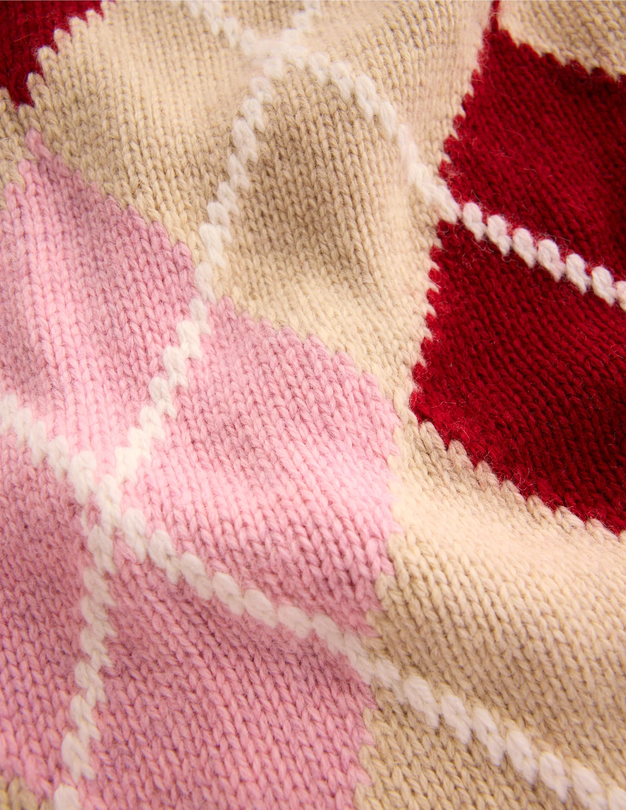 Argyle Scarf-Burgundy - Image 5