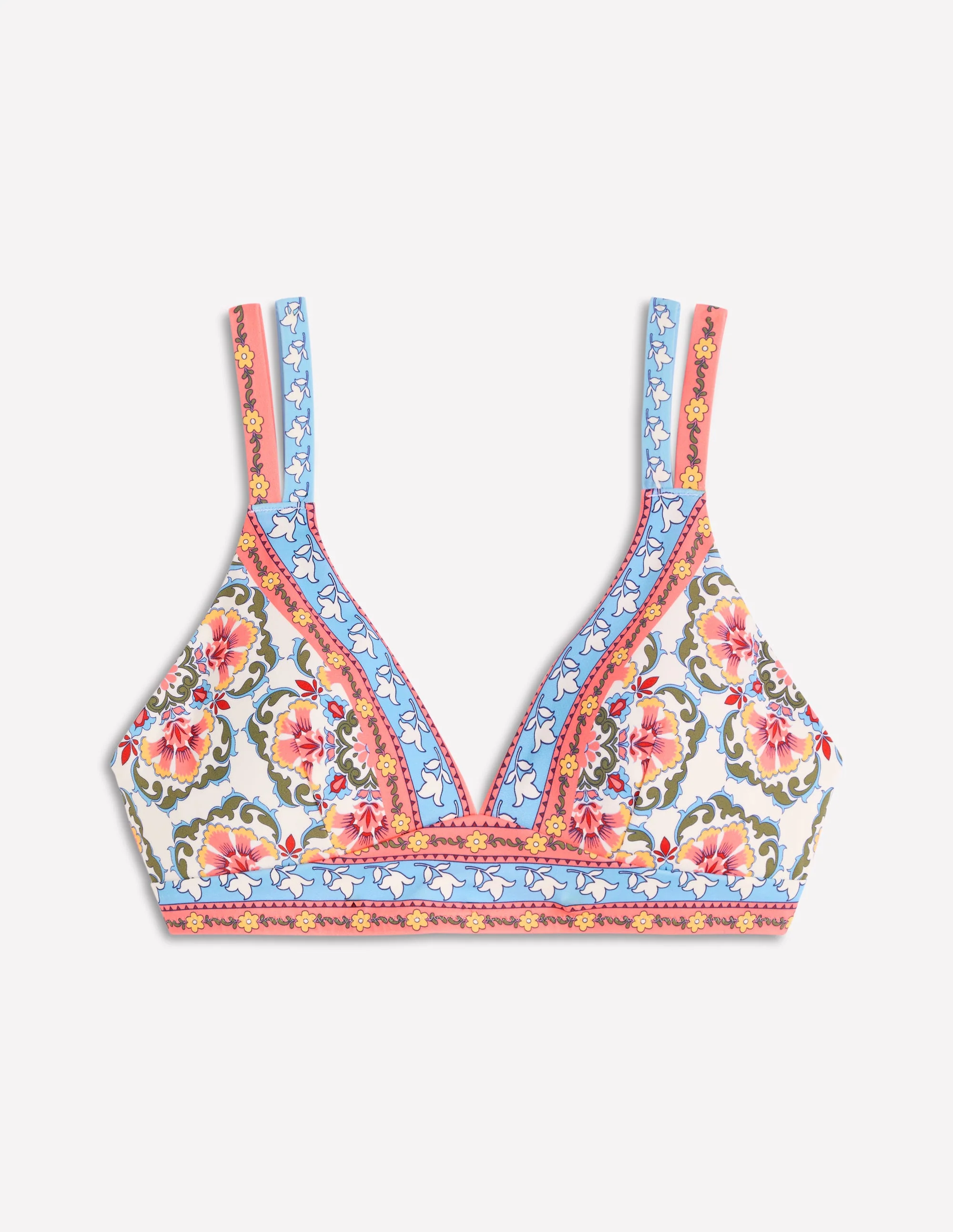Arles Bikini Top-Pink, Ornamental Trellis - Image 6