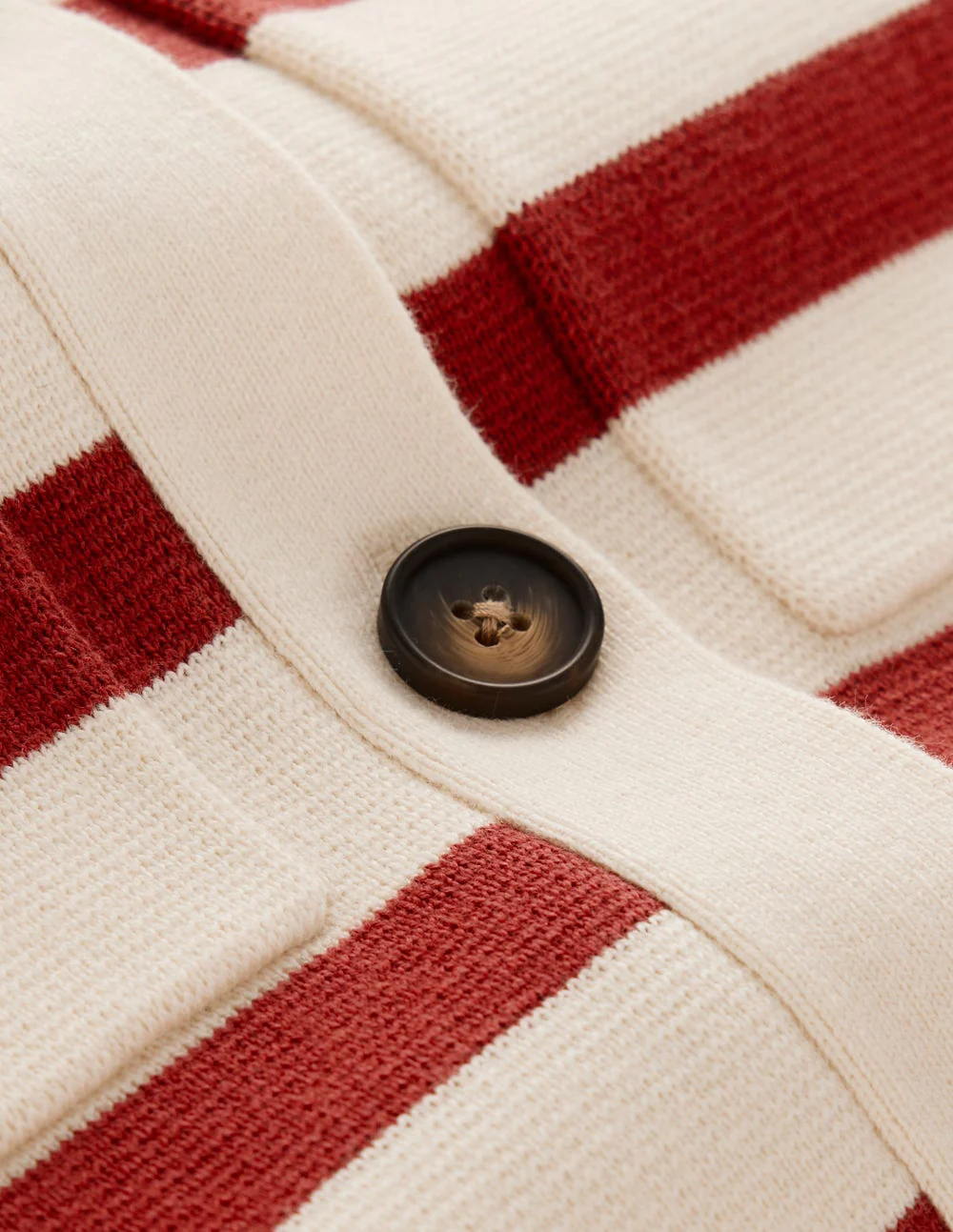 Astrid Knitted Shirt-Warm Ivory, Terracotta - Image 7