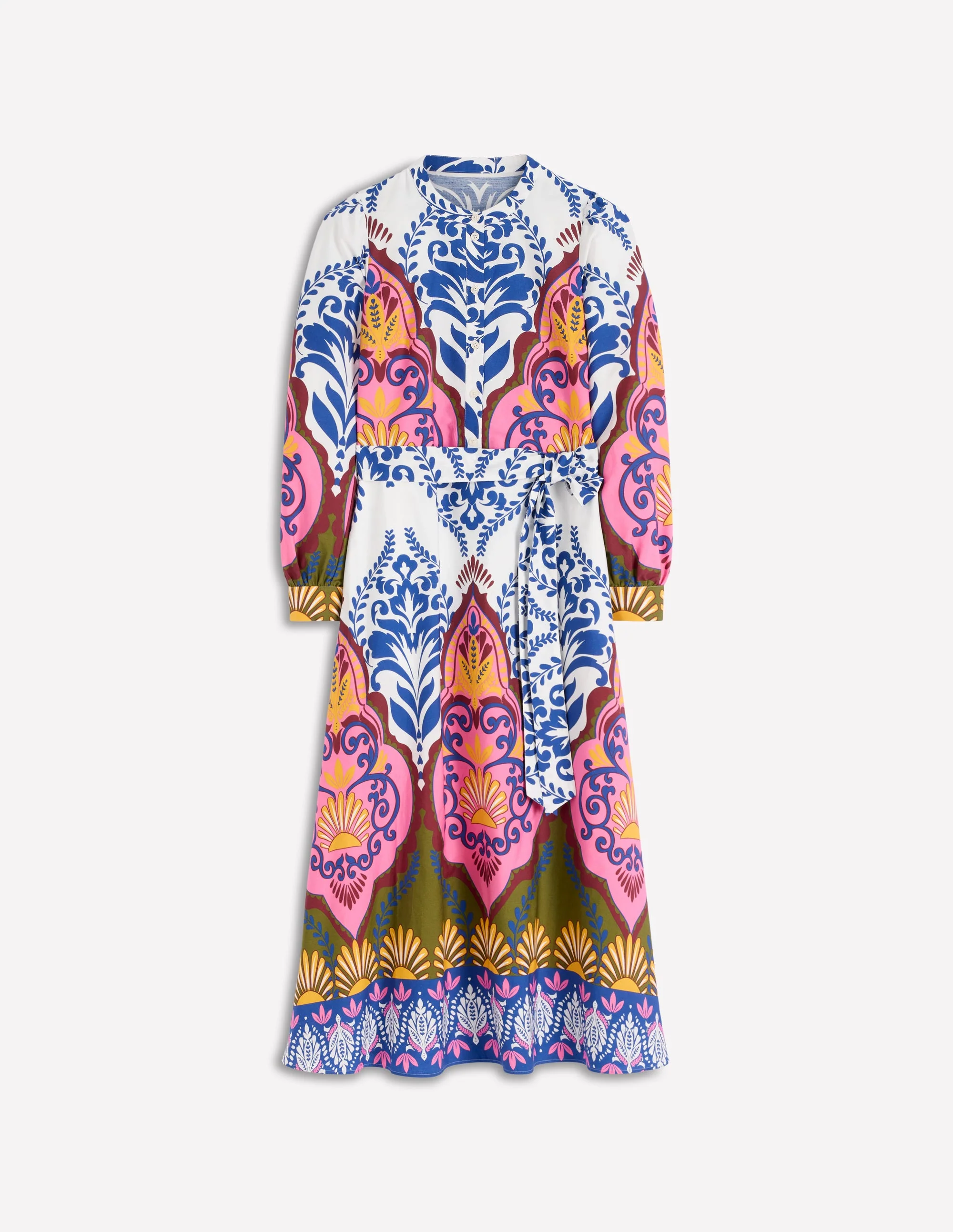 Ava Cotton Midi Dress-Multi, Ornamental Garden - Image 7